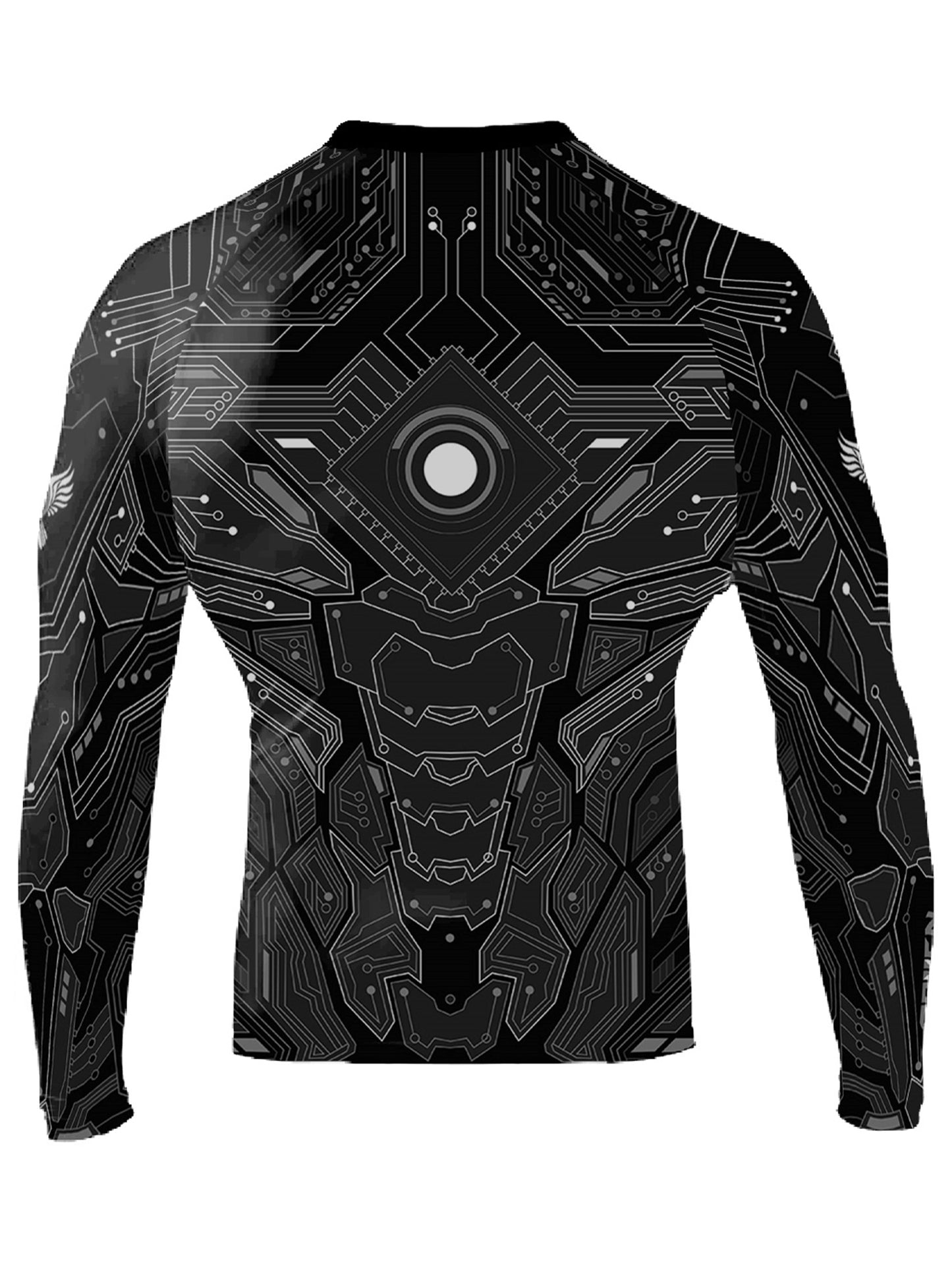 Raven Fightwear Men's Cybernetic Rash Guard MMA BJJ Black