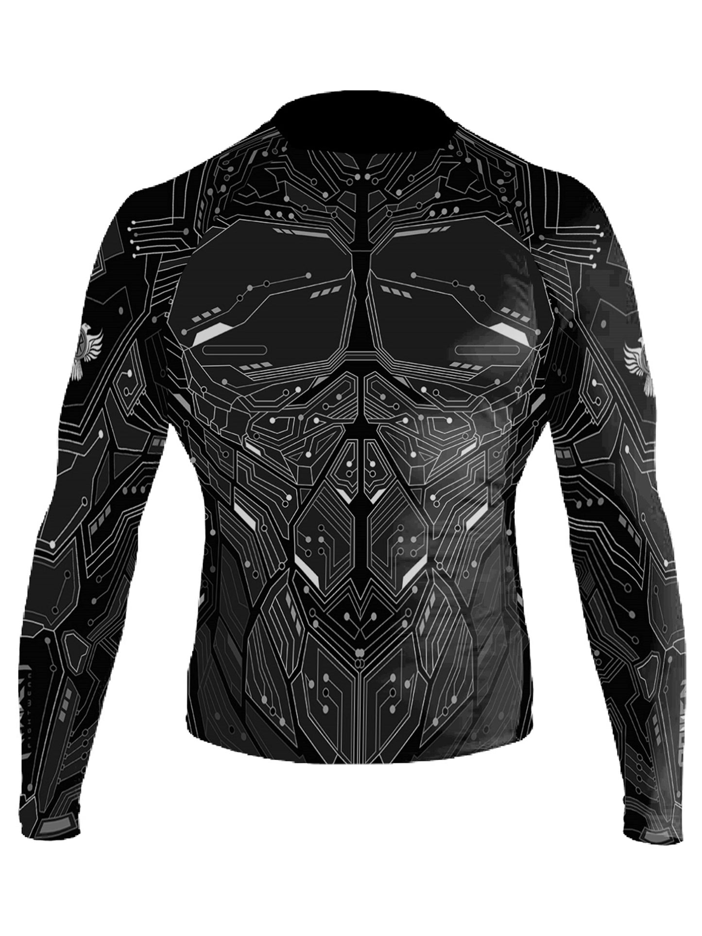 Raven Fightwear Men's Cybernetic Rash Guard MMA BJJ Black