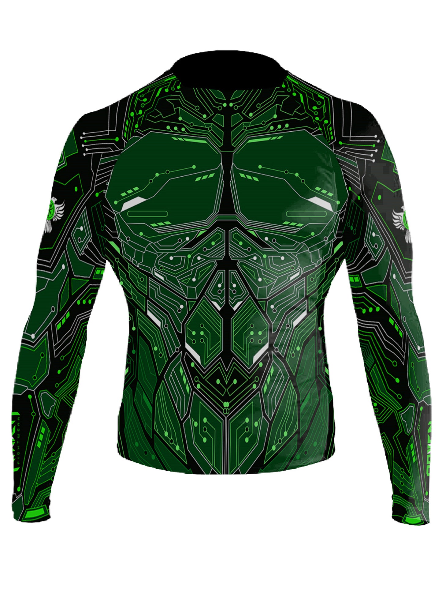 Raven Fightwear Men's Cybernetic Rash Guard MMA BJJ Green