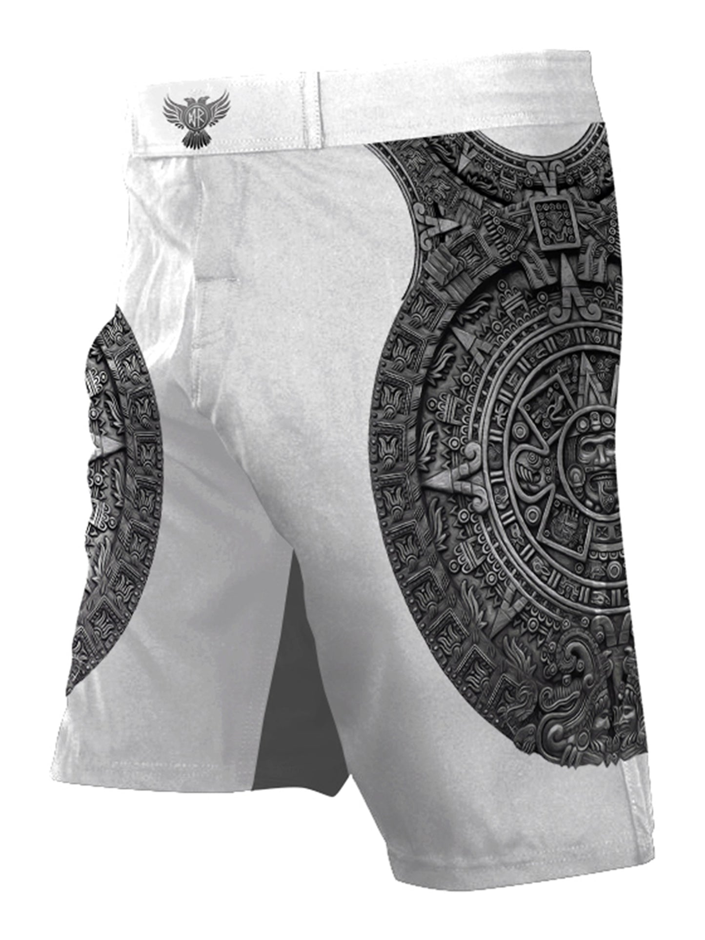 Raven Fightwear Men's Aztec Ranked BJJ MMA Shorts White