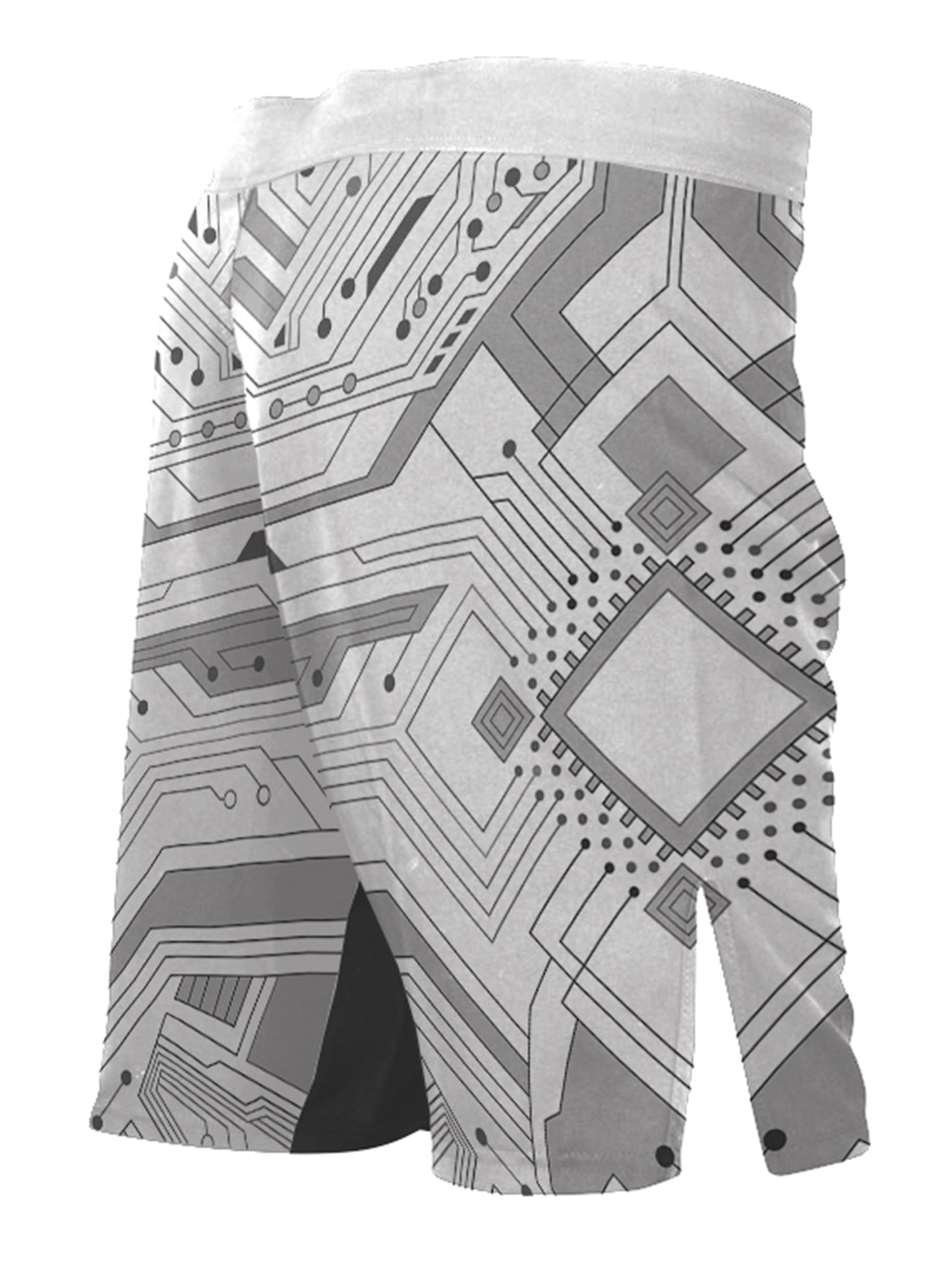 Raven Fightwear Men's Cybernetic BJJ MMA Shorts White