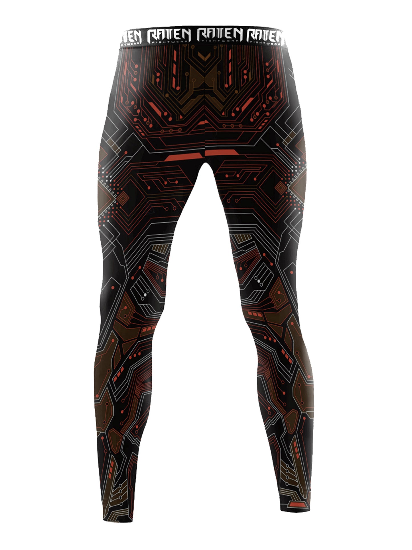 Raven Fightwear Men's Cybernetic Leggings Spats MMA BJJ Brown