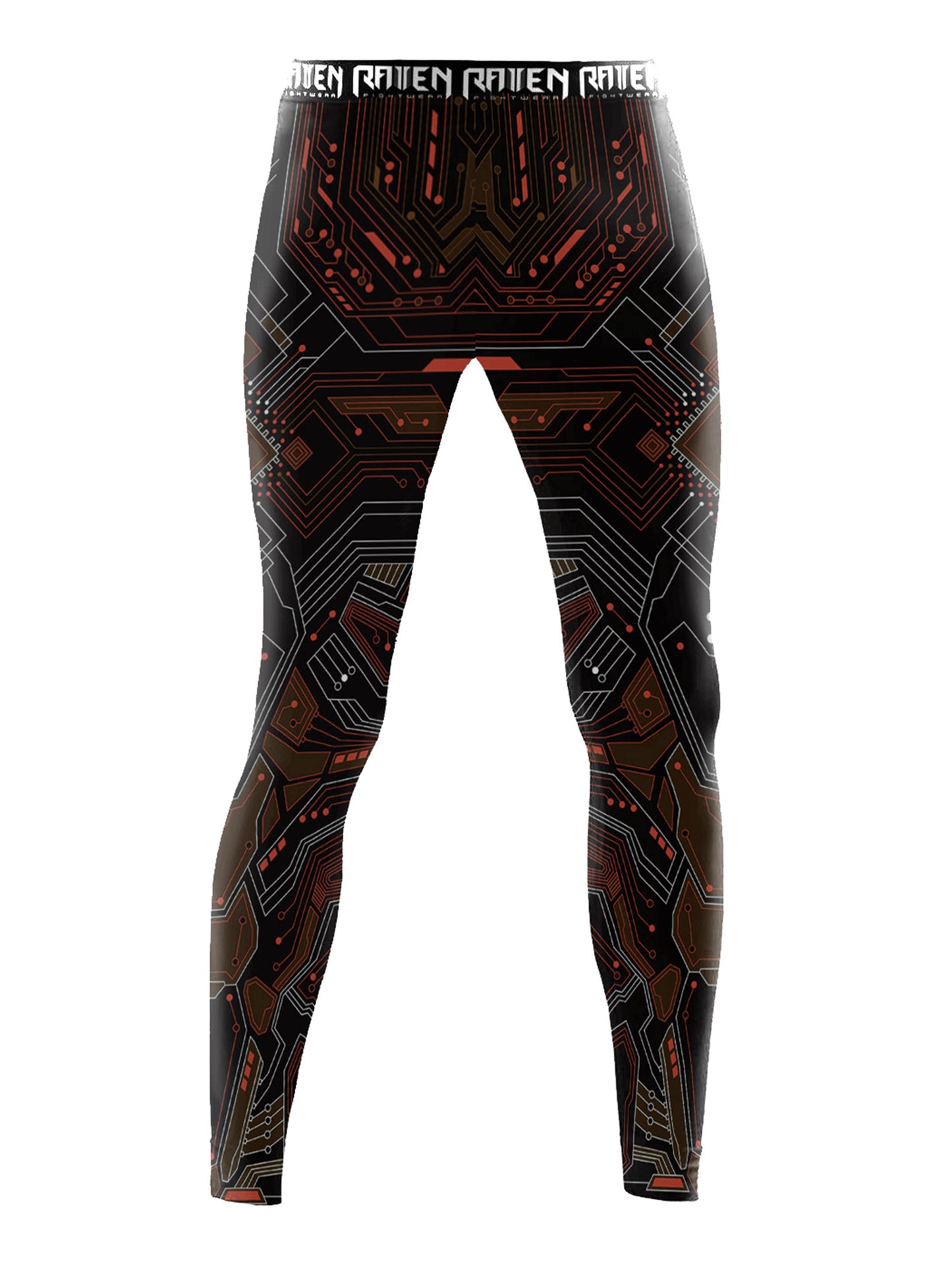 Raven Fightwear Men's Cybernetic Leggings Spats MMA BJJ Brown