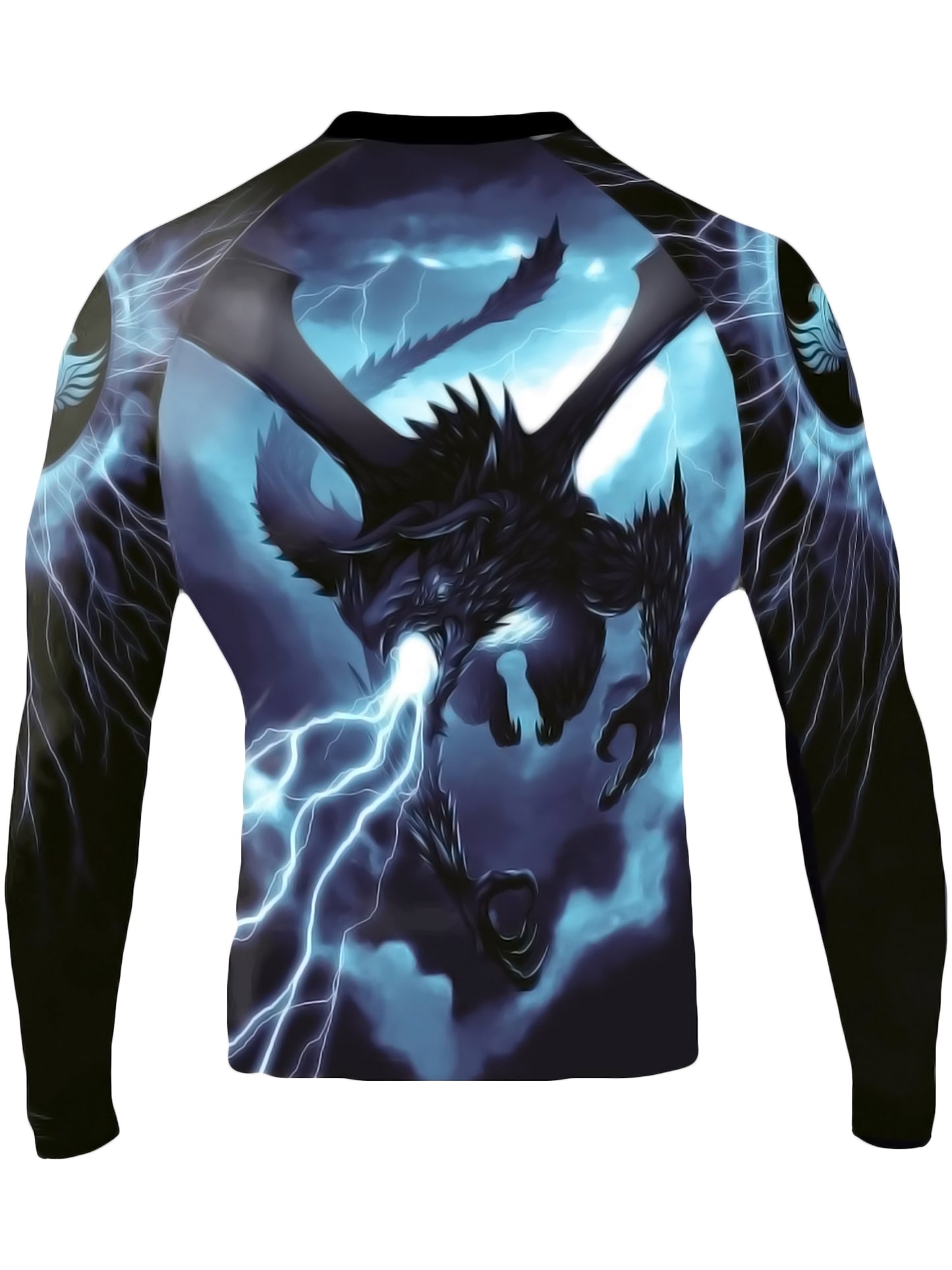 Raven Fightwear Men's Storm Dragon BJJ Rash Guard MMA Black