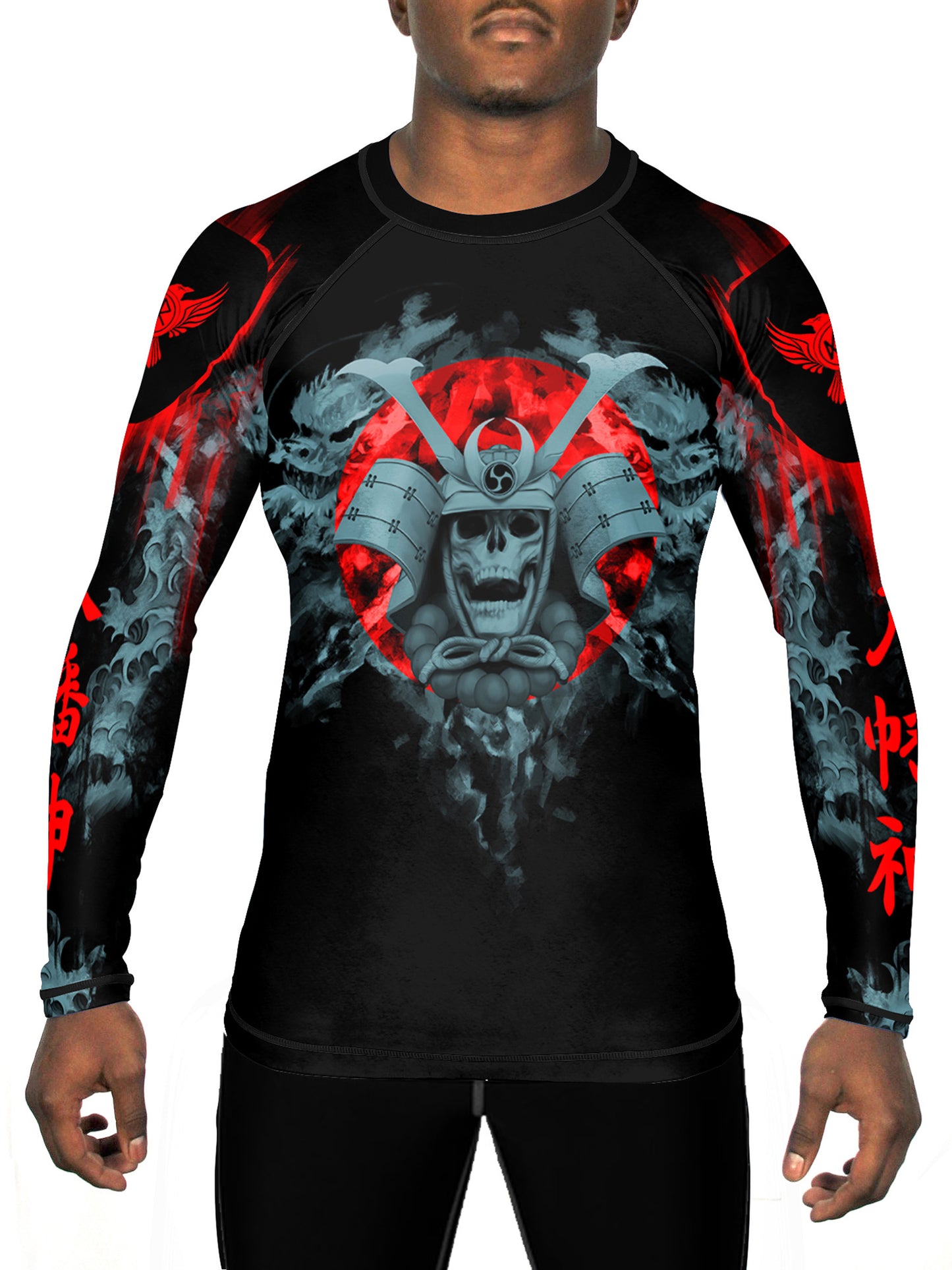 Raven Fightwear Men's Hachiman Rash Guard MMA BJJ Black