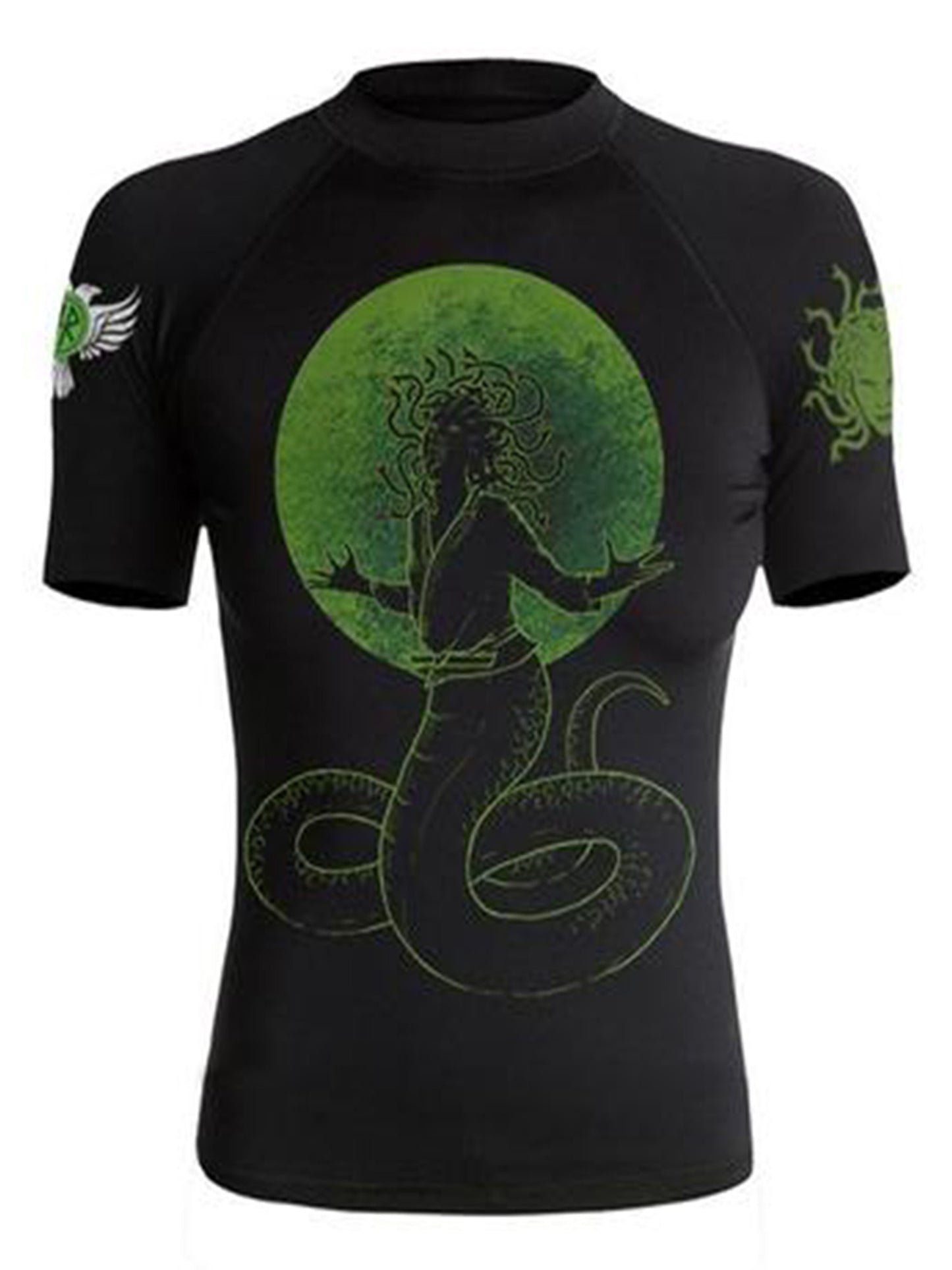 Raven Fightwear Women's Medusa MMA BJJ Short Sleeve Rash Guard Black