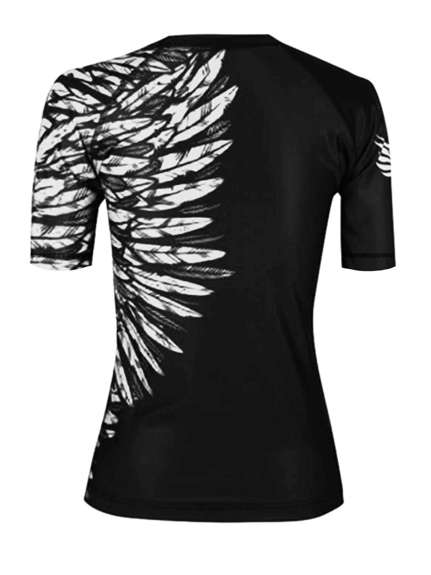 Raven Fightwear Women's Aerial Assault MMA BJJ Short Sleeve Rash Guard Black/White