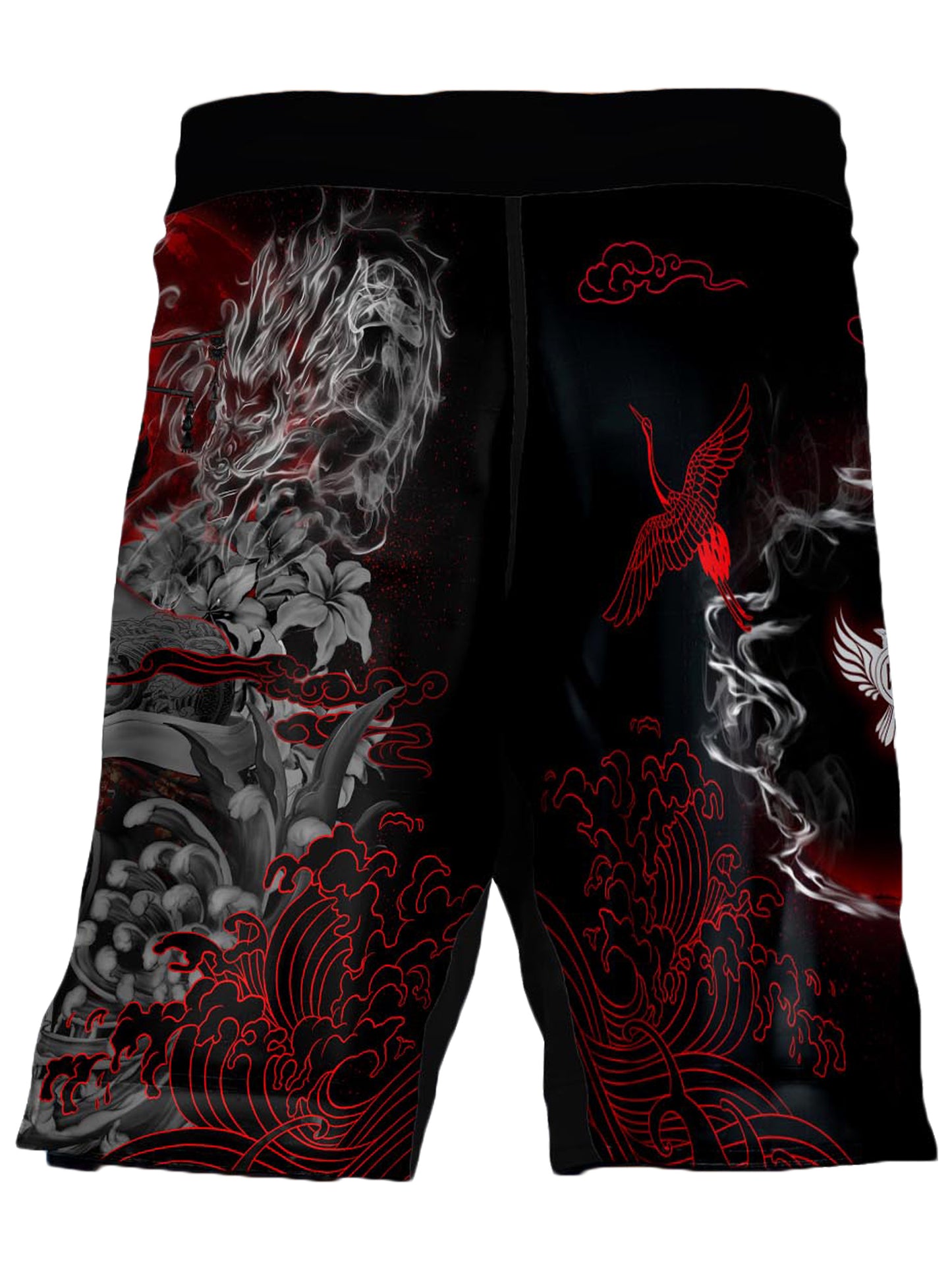 Raven Fightwear Men's The Illustrated Geisha 2.0 BJJ MMA Shorts