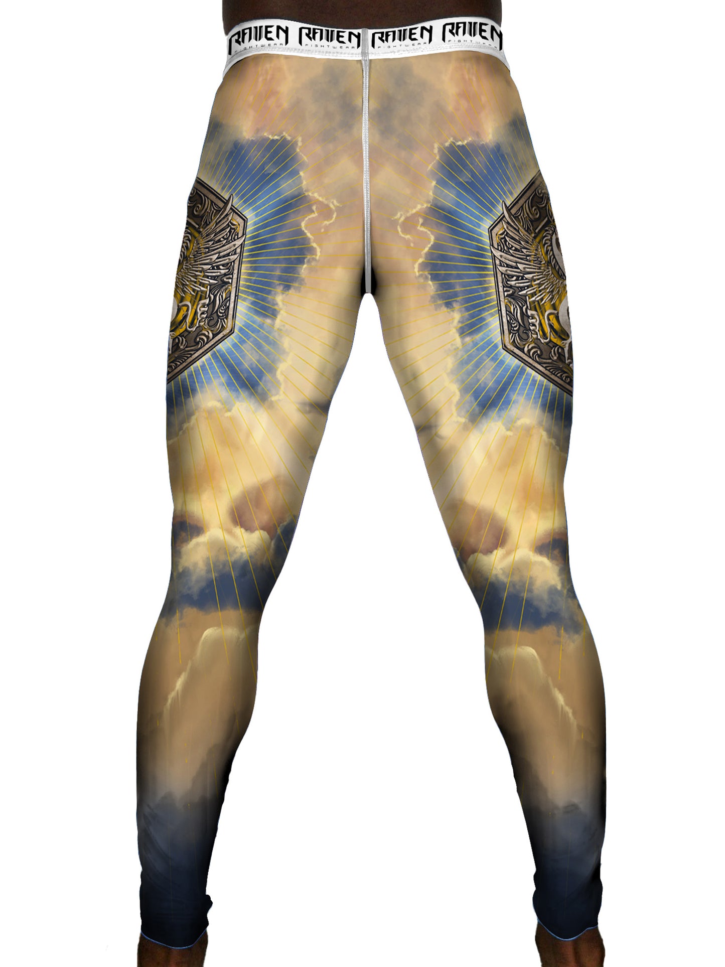 Raven Fightwear Men's The Pegasus Dawn Spats MMA BJJ Blue