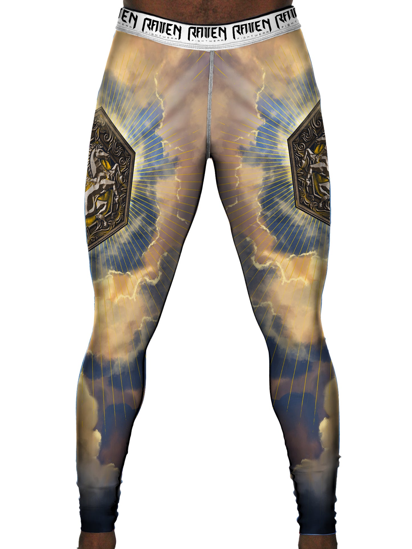 Raven Fightwear Men's The Pegasus Dawn Spats MMA BJJ Blue