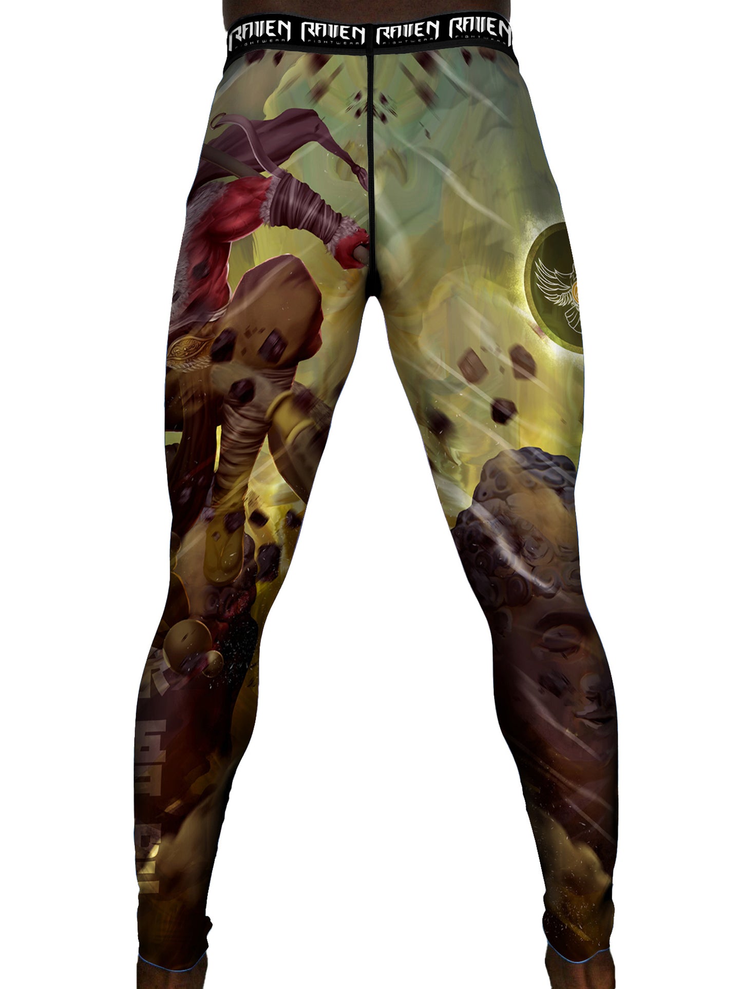 Raven Fightwear Men's The Monkey King Sun Wukong Spats MMA BJJ Black