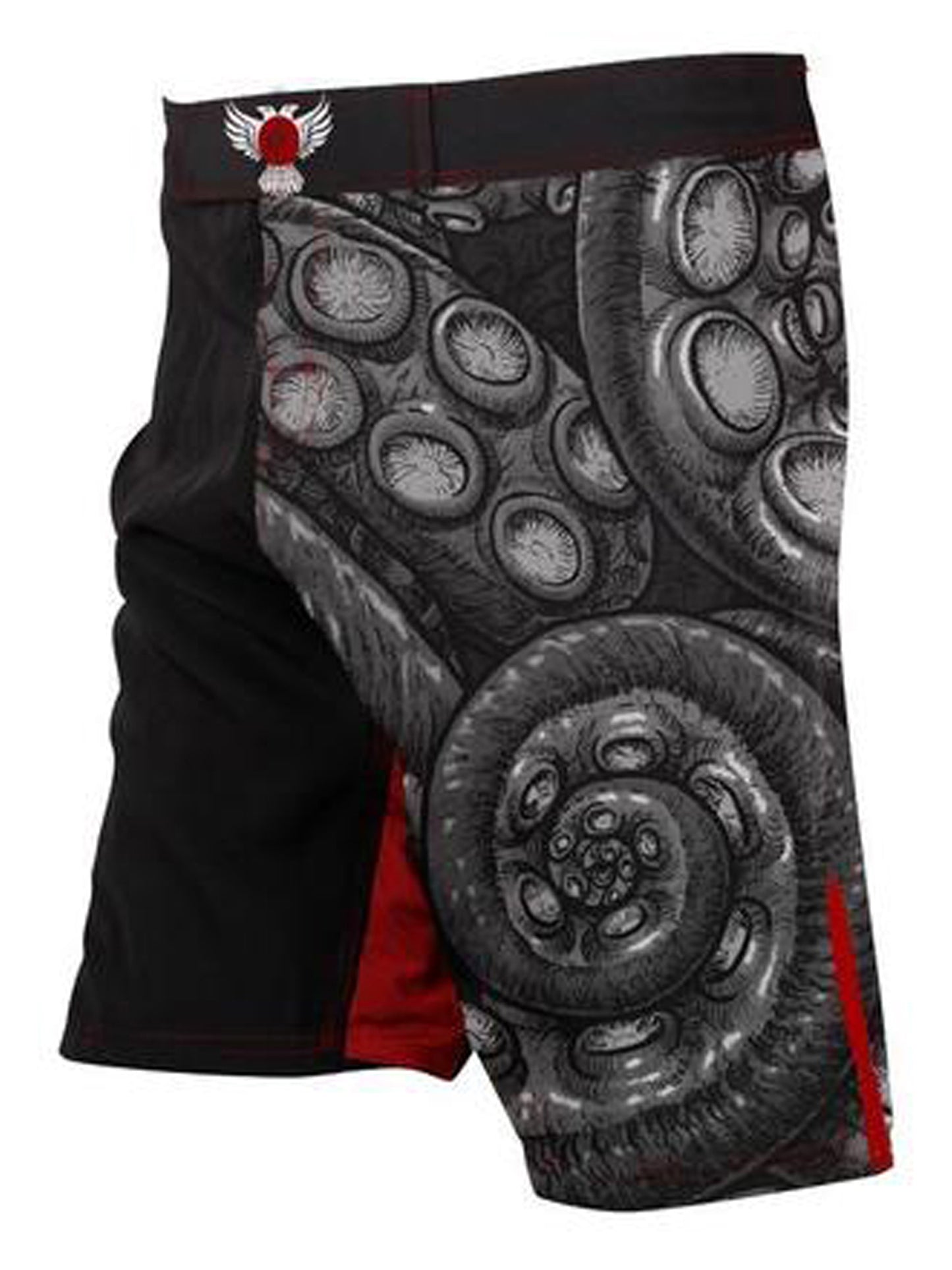 Raven Fightwear Men's Kraken Octopus BJJ MMA Shorts Black