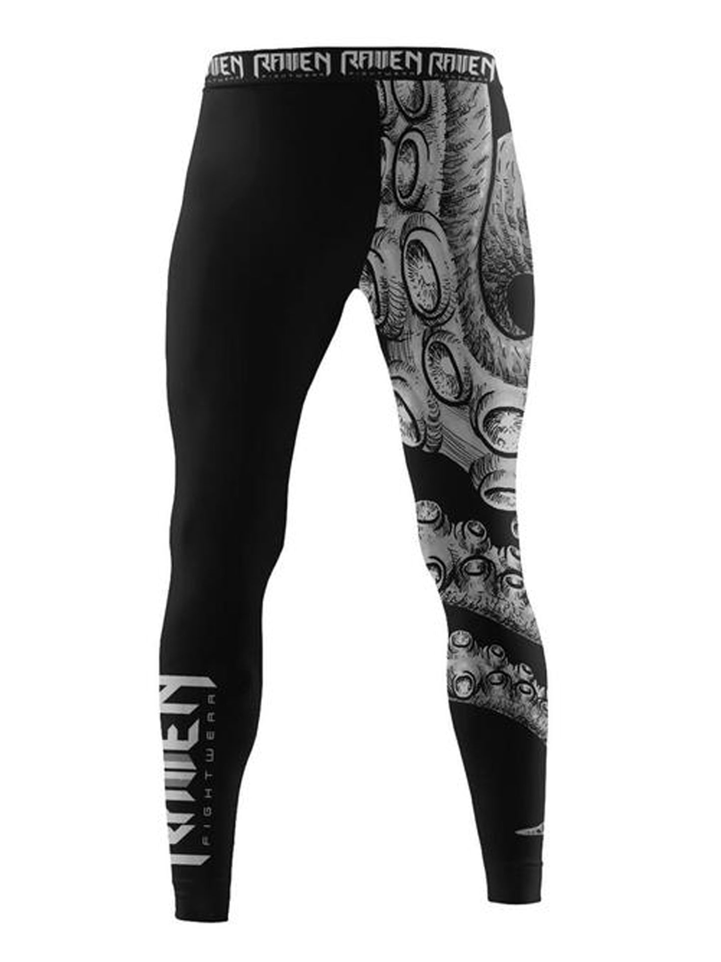 Raven Fightwear Men's Kraken Octopus Spats MMA BJJ White