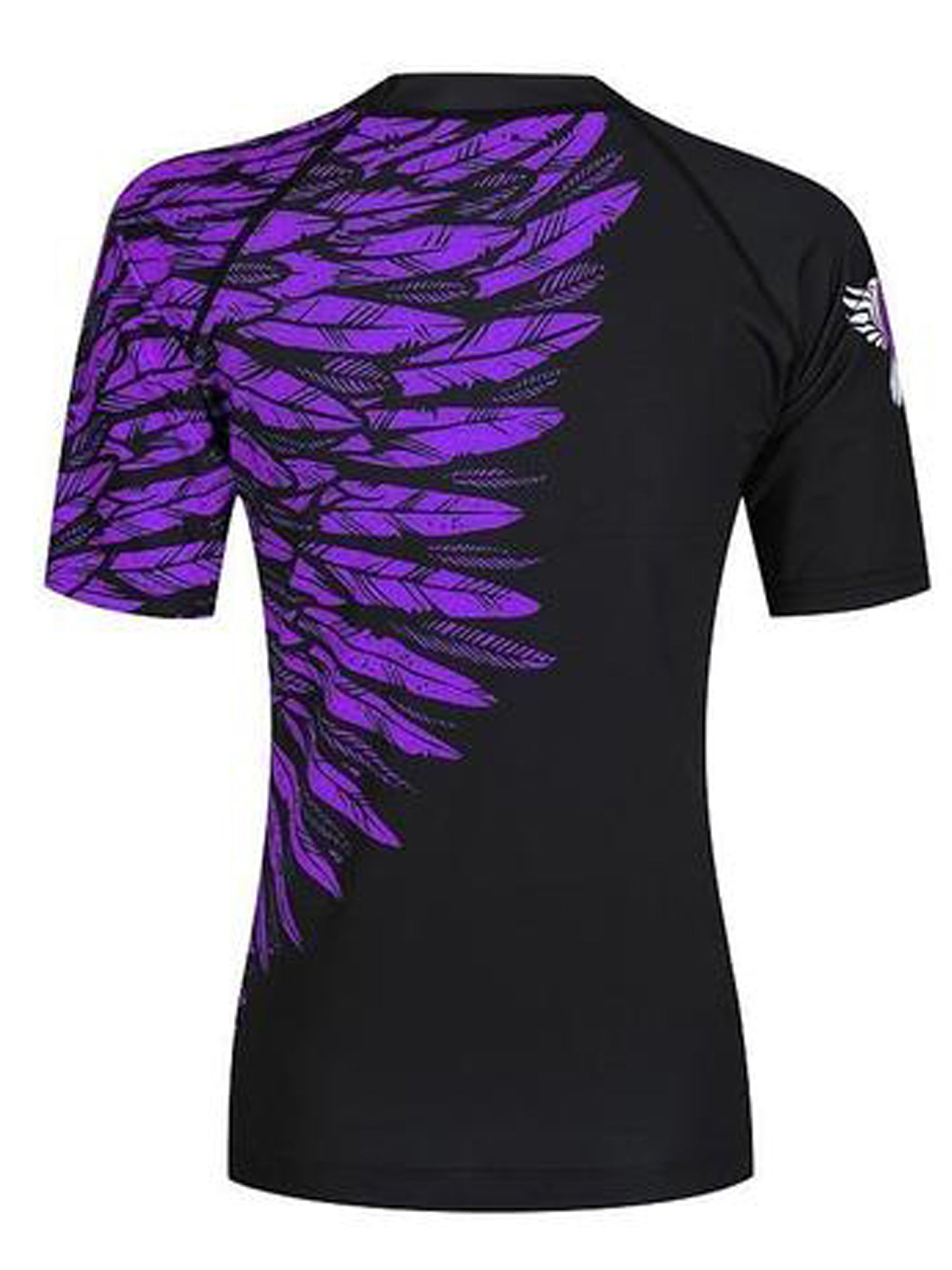 Raven Fightwear Women's Aerial Assault MMA BJJ Short Sleeve Rash Guard Black/Purple