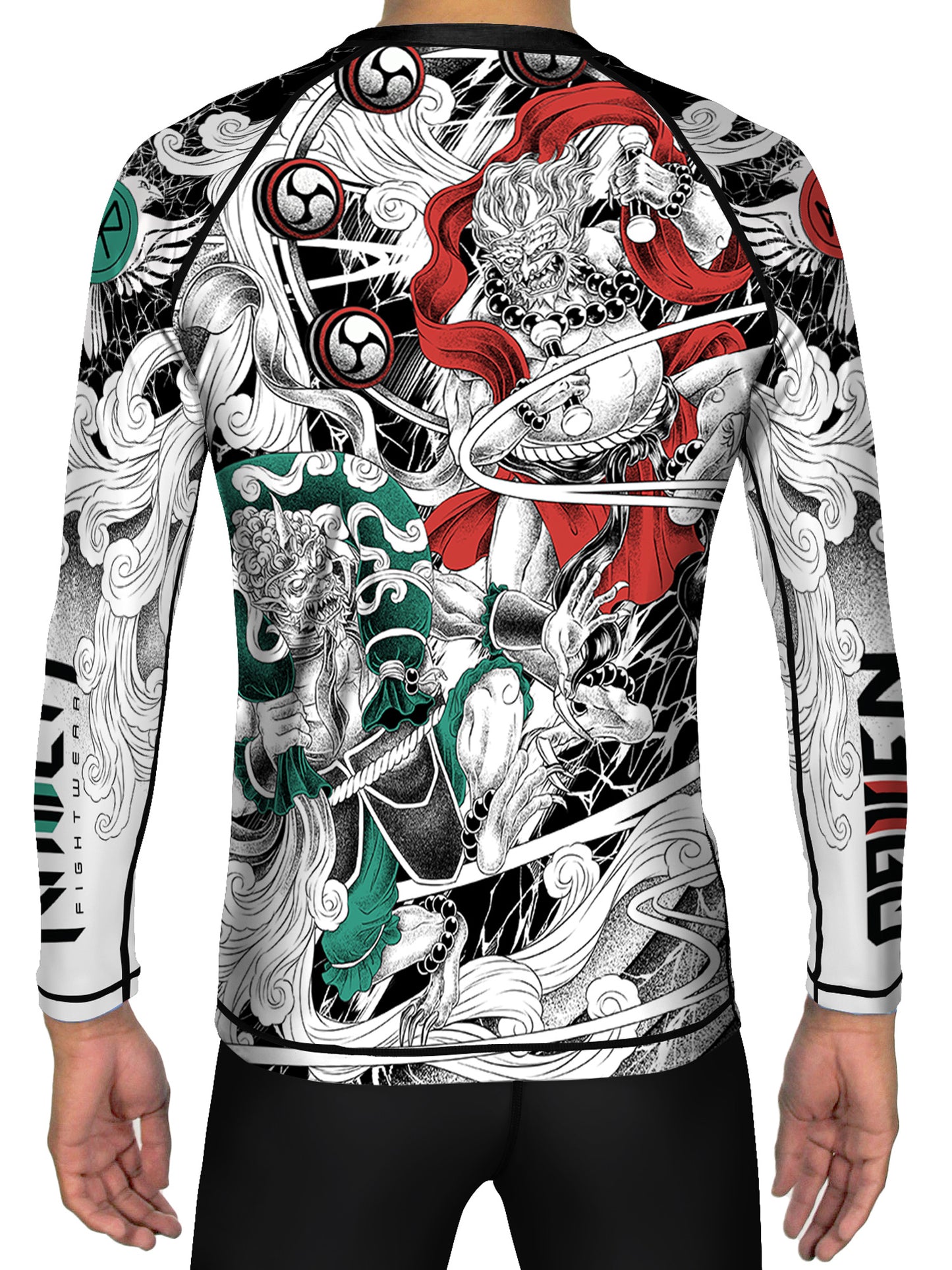 Raven Fightwear Men's Fujin vs Raijin BJJ Rash Guard MMA Black