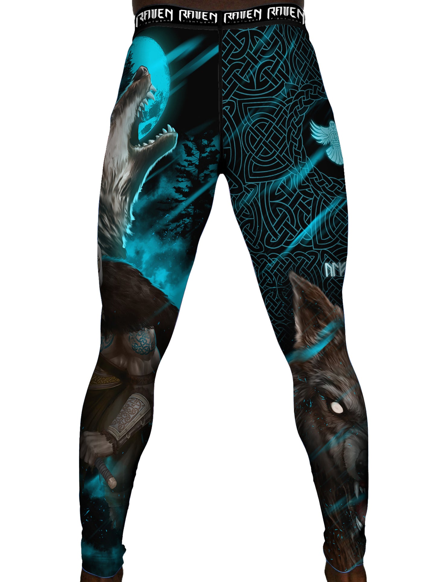 Raven Fightwear Men's Ulfhedinn 2.0 Wolf BJJ Spats MMA Black