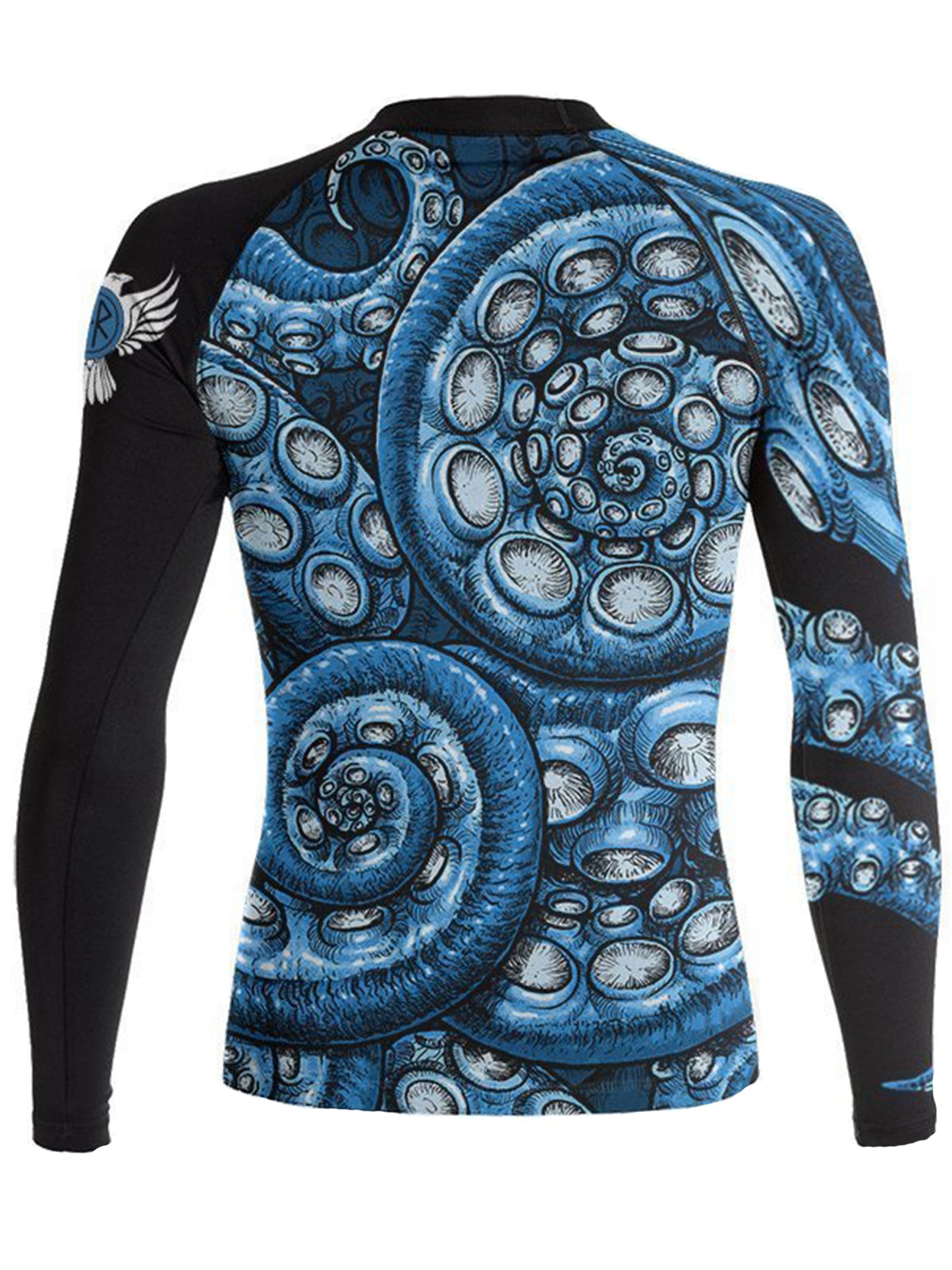 Raven Fightwear Women's Kraken Octopus BJJ Rash Guard MMA Black/Blue