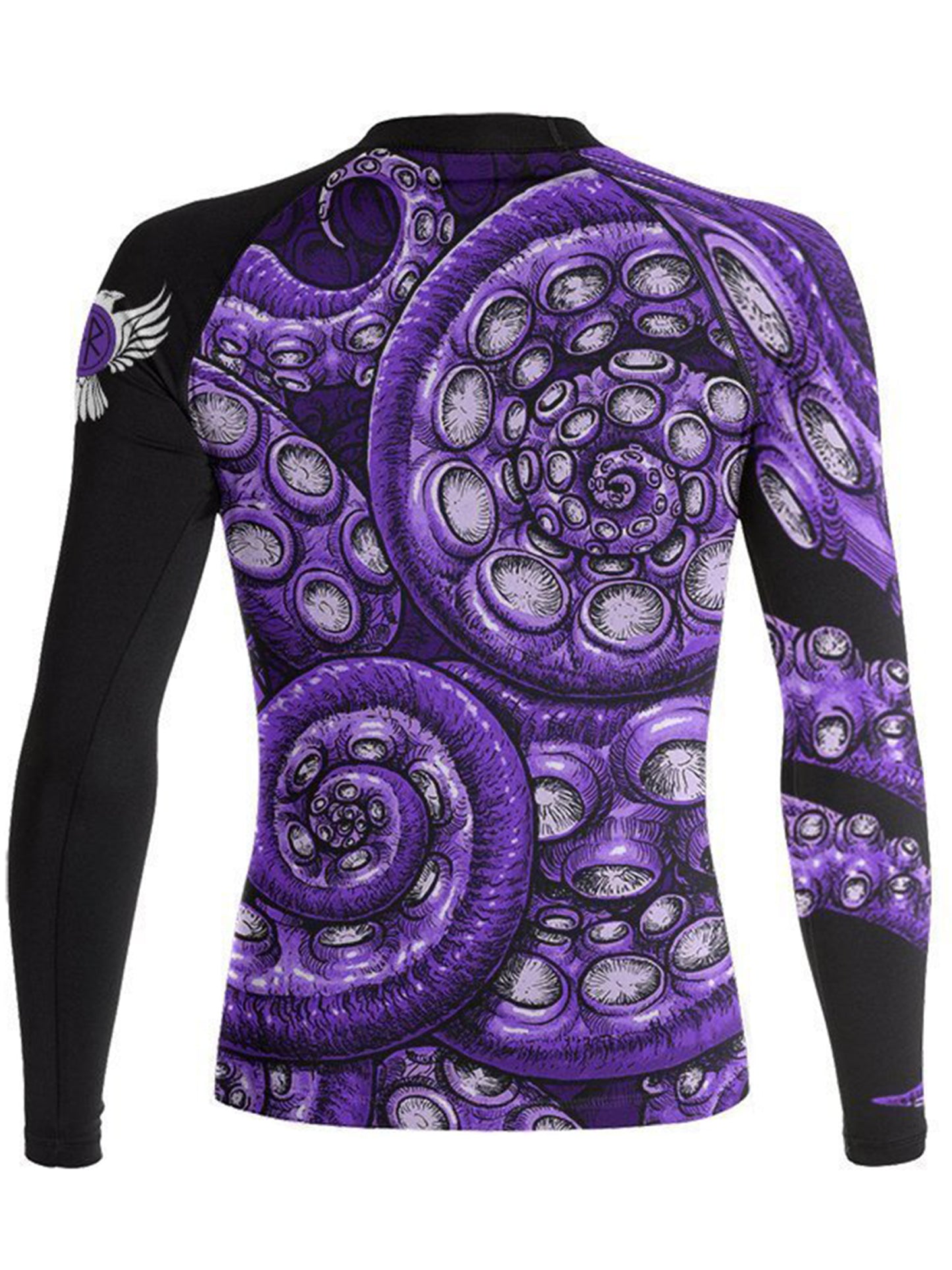 Raven Fightwear Women's Kraken Octopus BJJ Rash Guard MMA Black/Purple