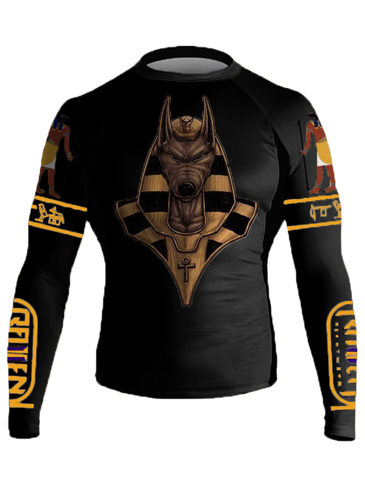 Raven Fightwear Men's Anubis BJJ Rash Guard MMA Black