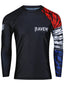 Raven Fightwear Men's Aerial Assault BJJ Rash Guard MMA Red/White/Blue