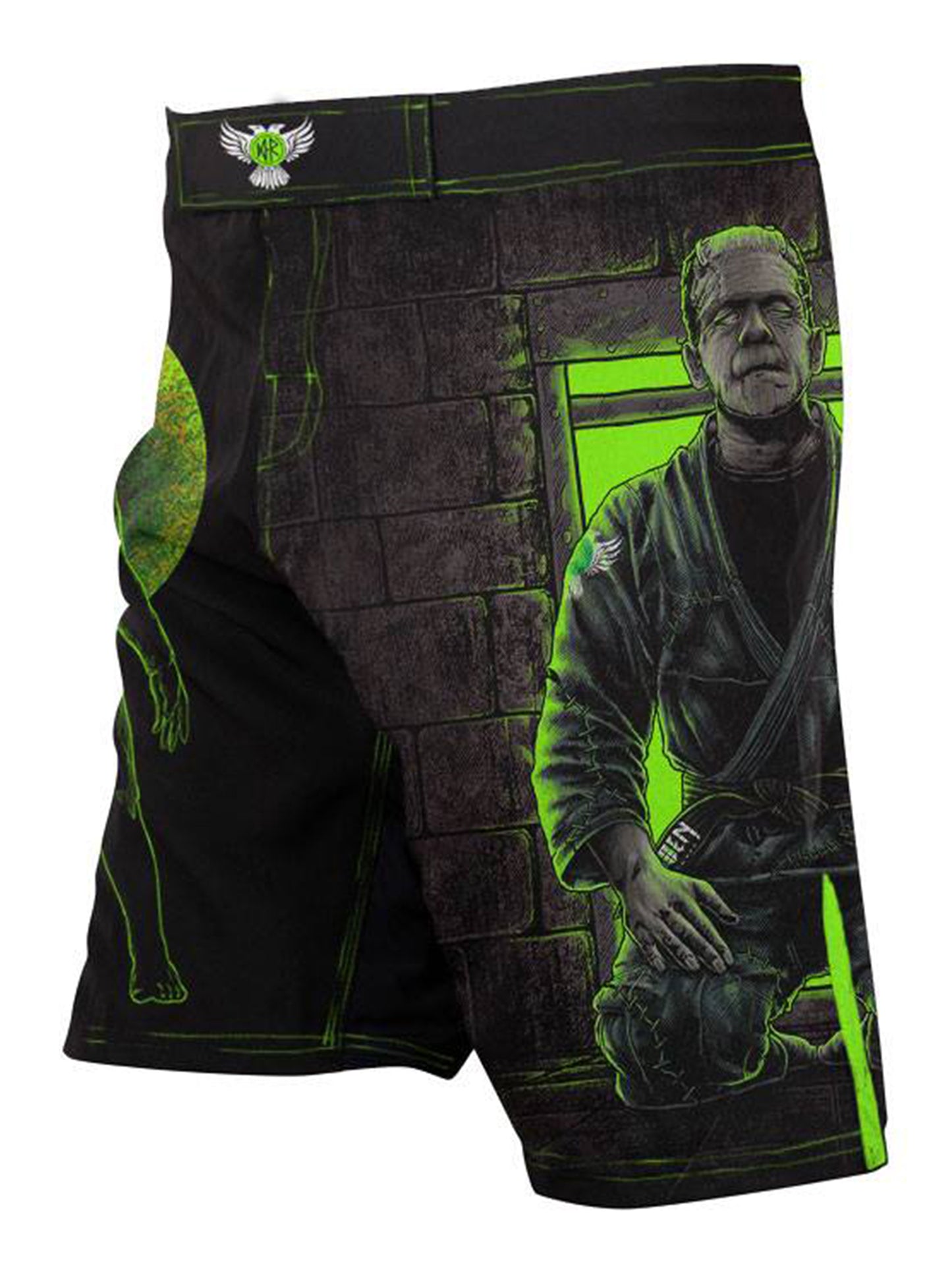 Raven Fightwear Men's BJJ Horror Frankenstein's Monster MMA Shorts Black