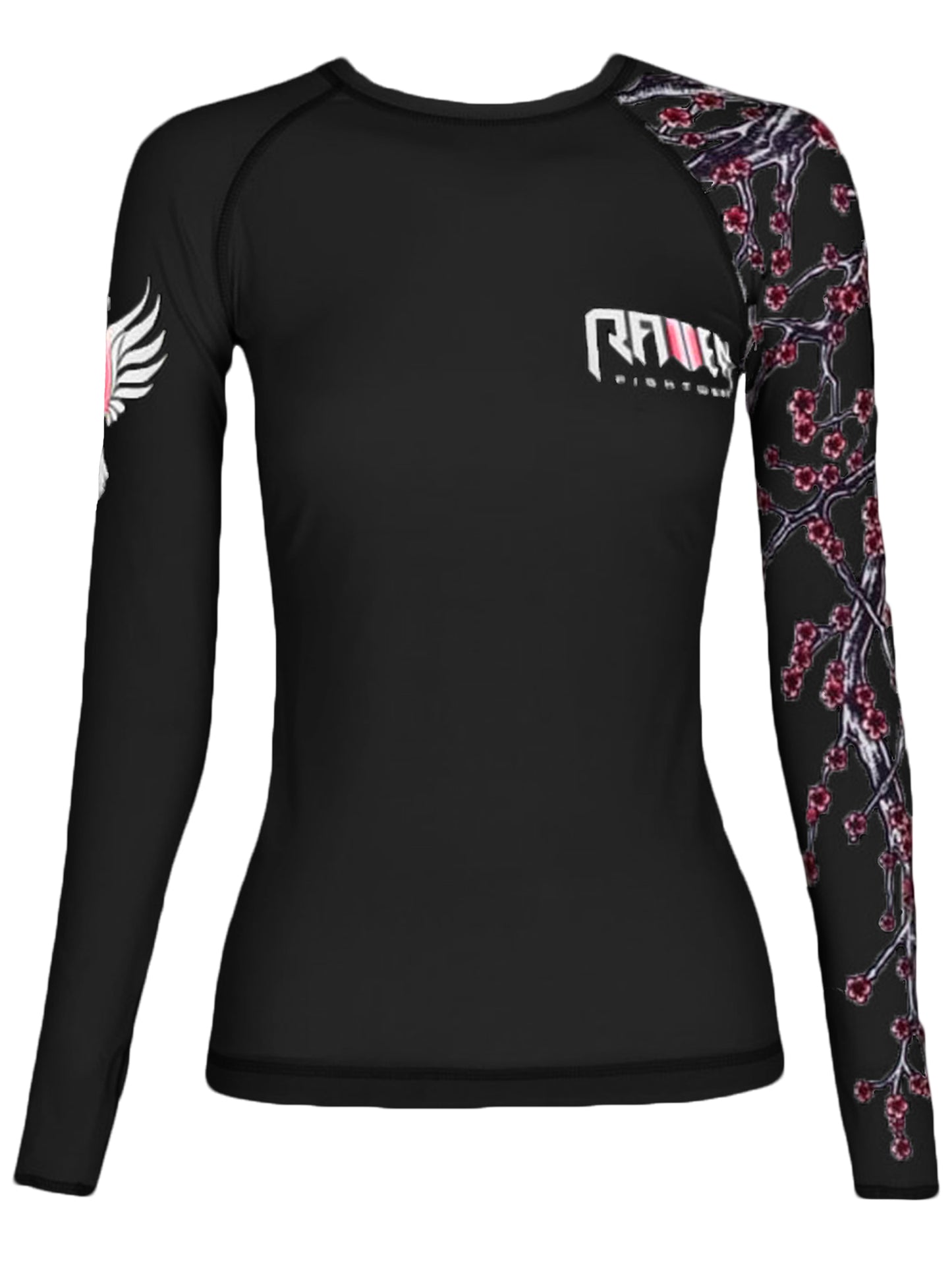 Raven Fightwear Women's Sakura BJJ Rash Guard MMA Black