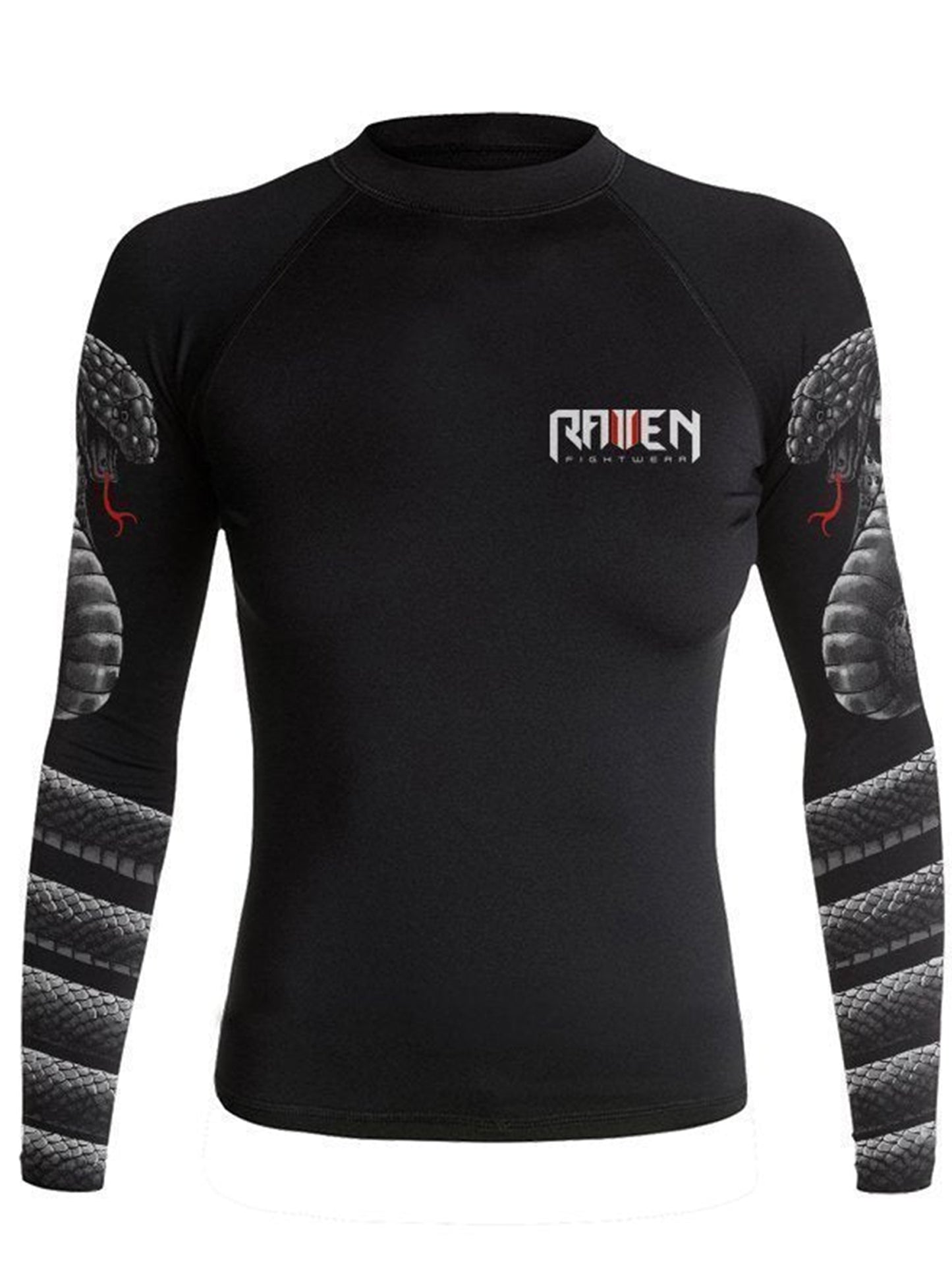 Raven Fightwear Women's Cobra Snake BJJ Rash Guard MMA Black