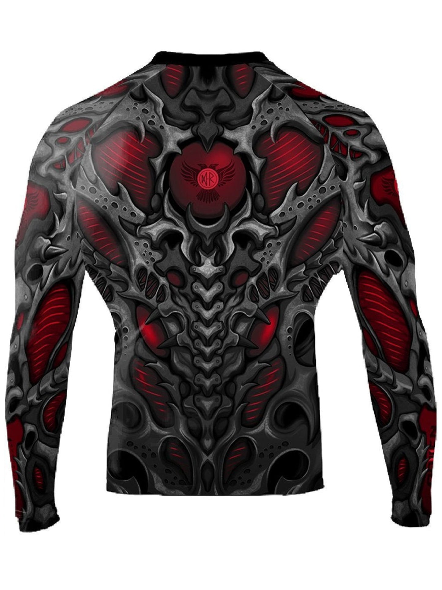 Raven Fightwear Men's Biomechanical BJJ Rash Guard MMA Red