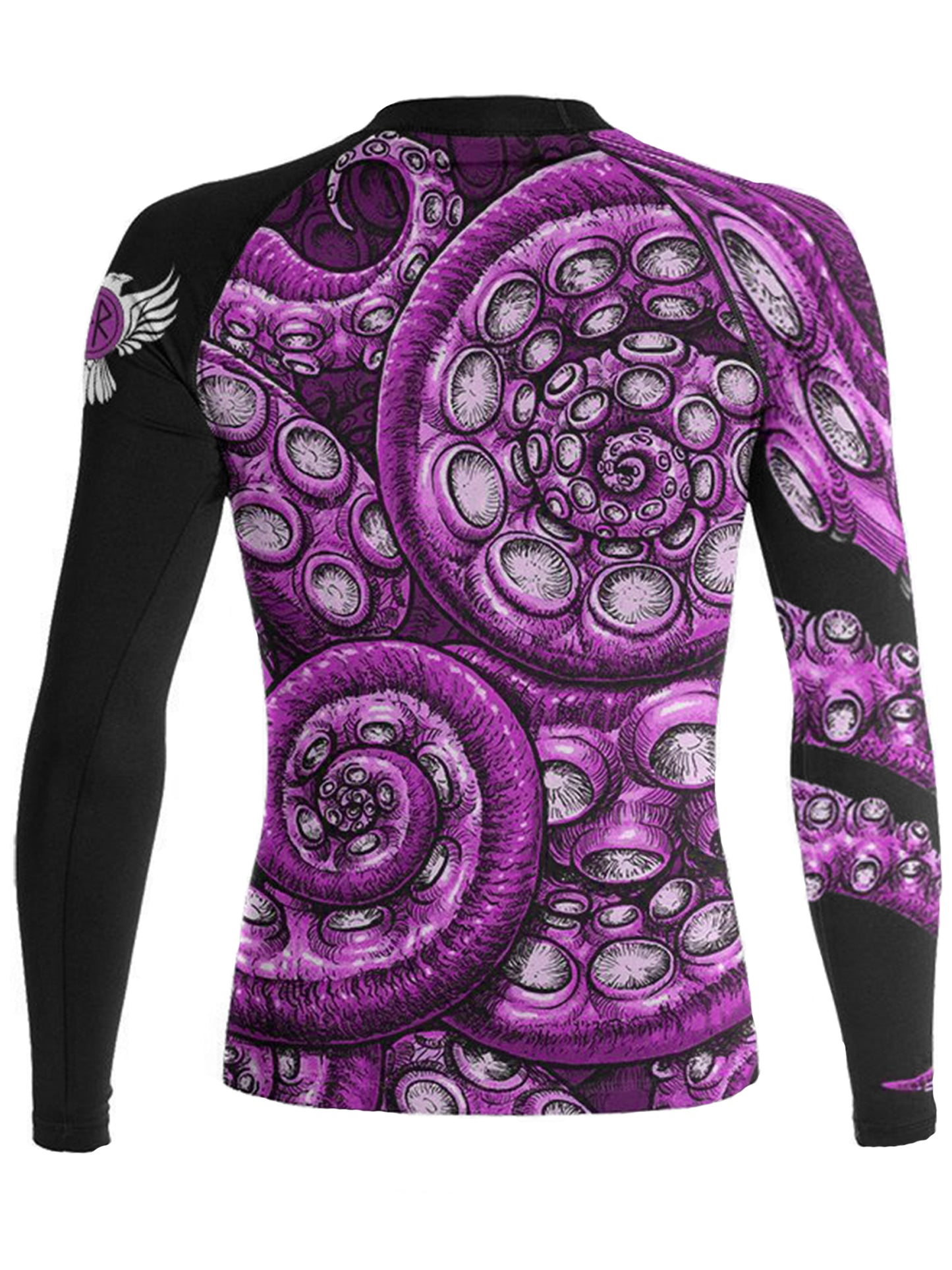 Raven Fightwear Women's Kraken Octopus Rash Guard MMA BJJ Black/Pink