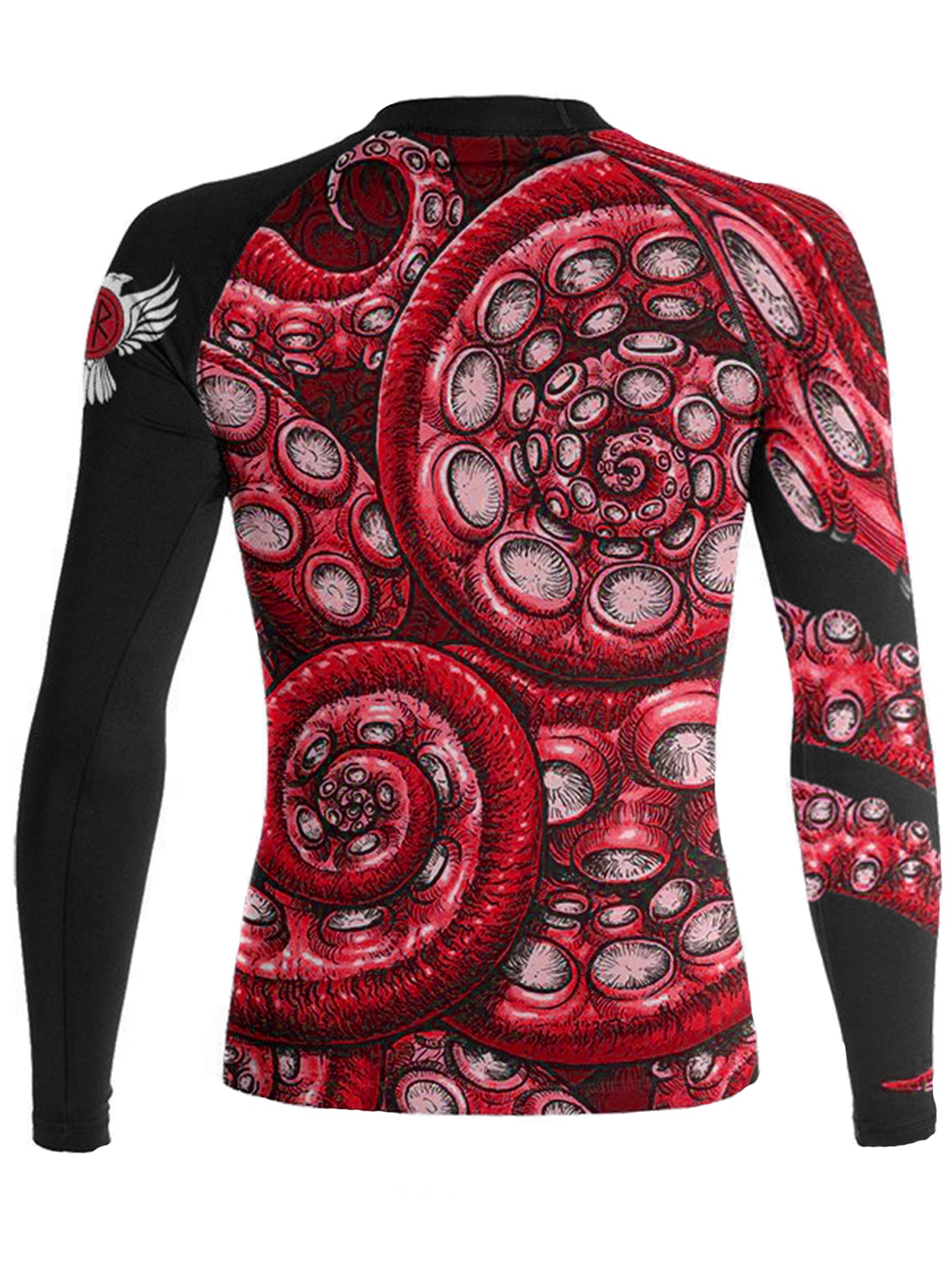 Raven Fightwear Women's Kraken Octopus Rash Guard MMA BJJ Black/Red