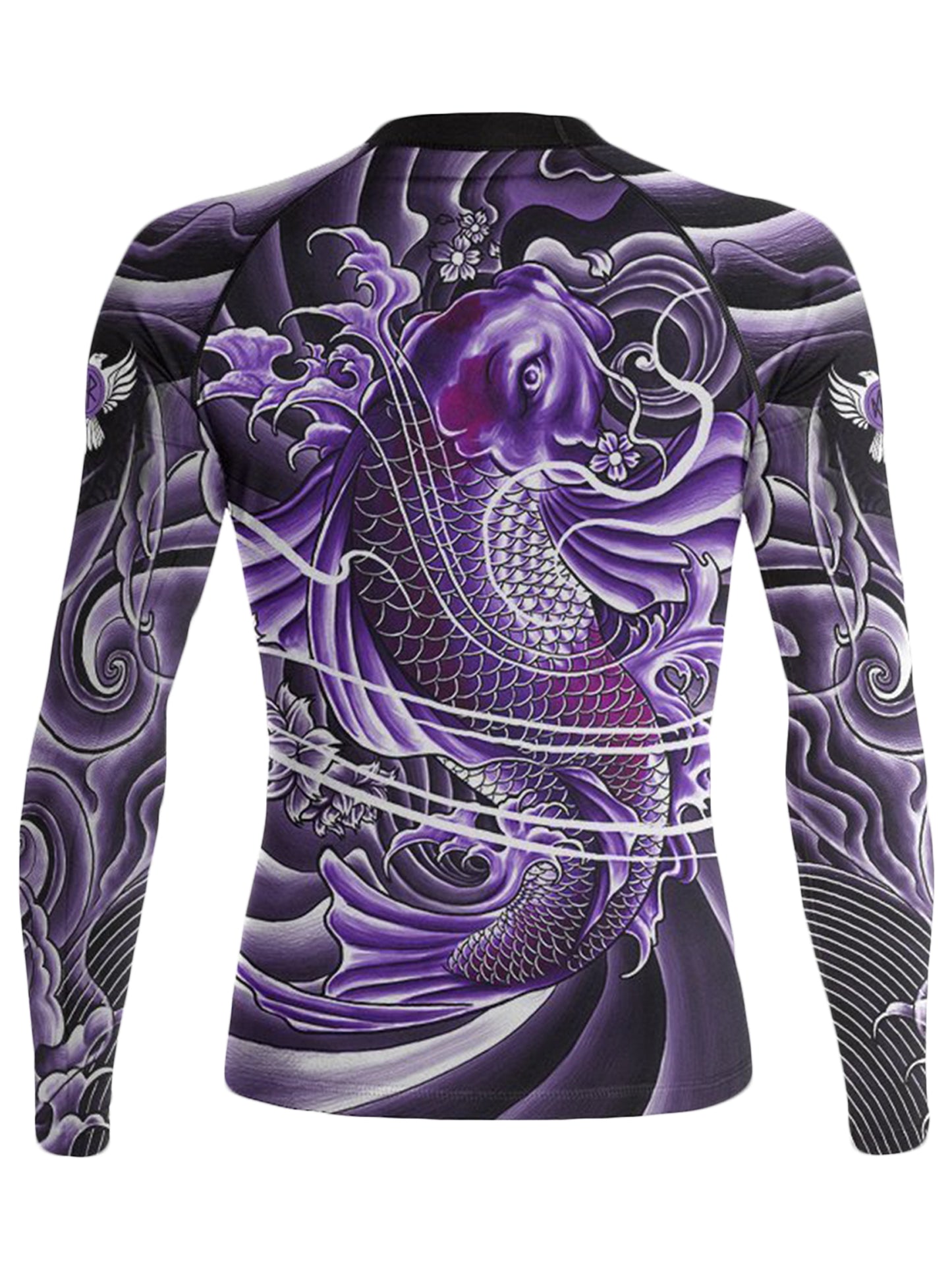 Raven Fightwear Women's Irezumi 2.0 Koi Fish BJJ Rash Guard MMA Purple