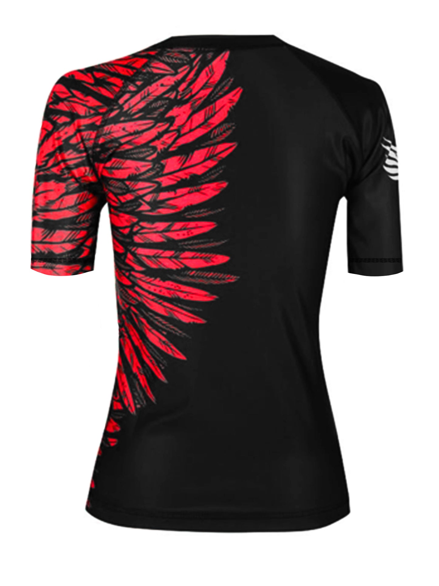 Raven Fightwear Women's Aerial Assault Short Sleeve BJJ Rash Guard MMA Black/Red