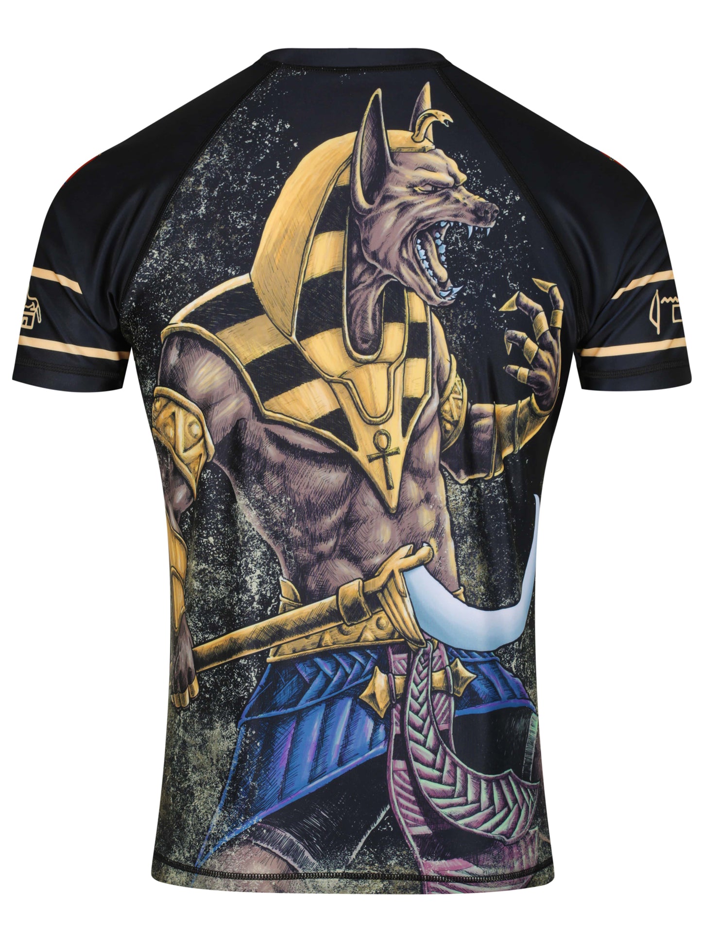 Raven Fightwear Men's Anubis Short Sleeve BJJ Rash Guard MMA Black