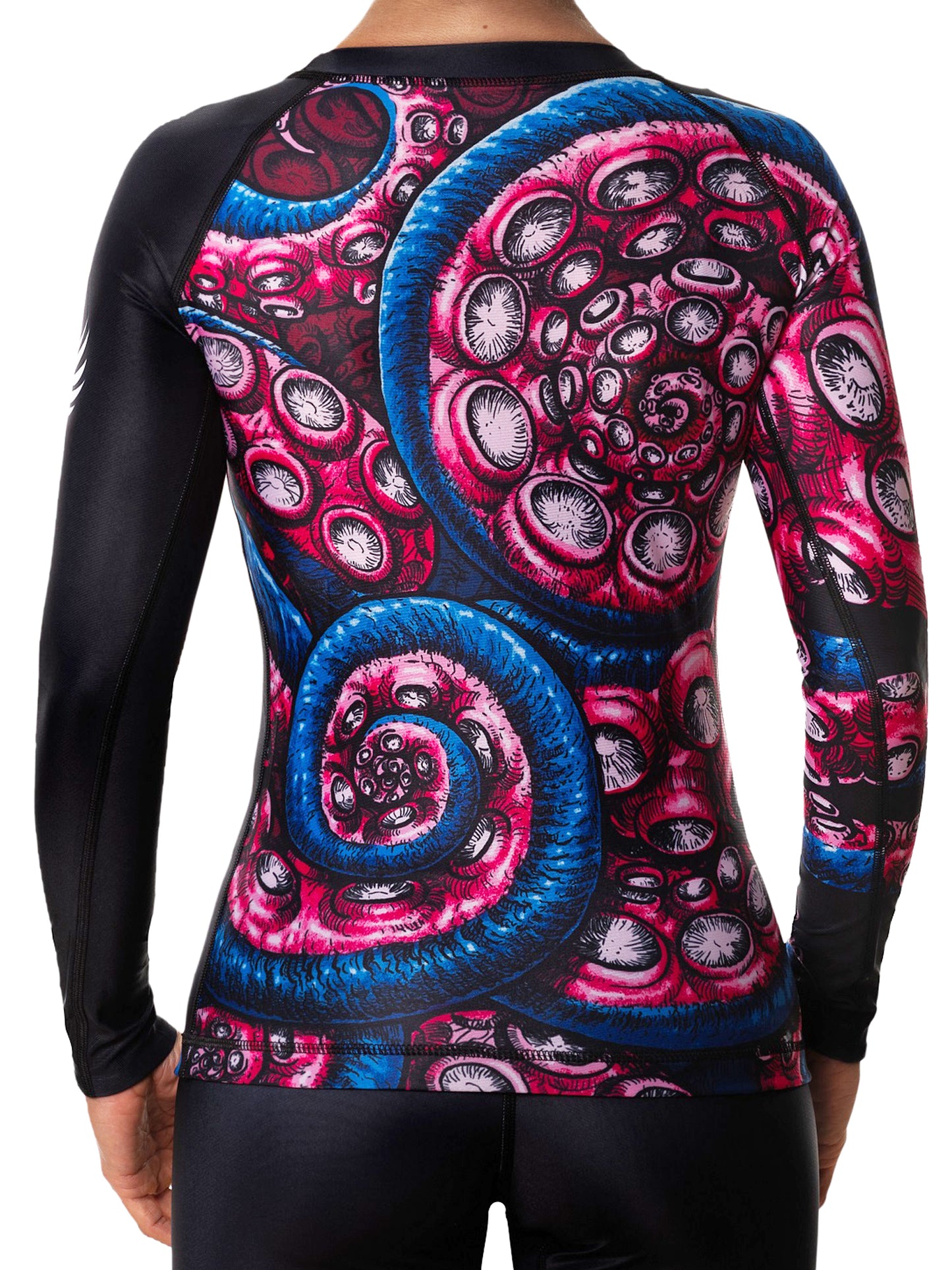 Raven Fightwear Women's Kraken Octopus BJJ Rash Guard MMA Red/White/Blue