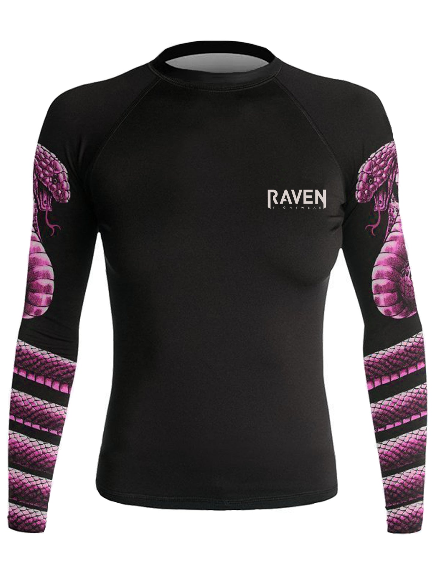 Raven Fightwear Women's Cobra Snake BJJ Rash Guard MMA Black/Pink