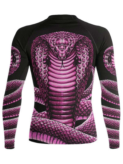 Raven Fightwear Women's Cobra Snake BJJ Rash Guard MMA Black/Pink