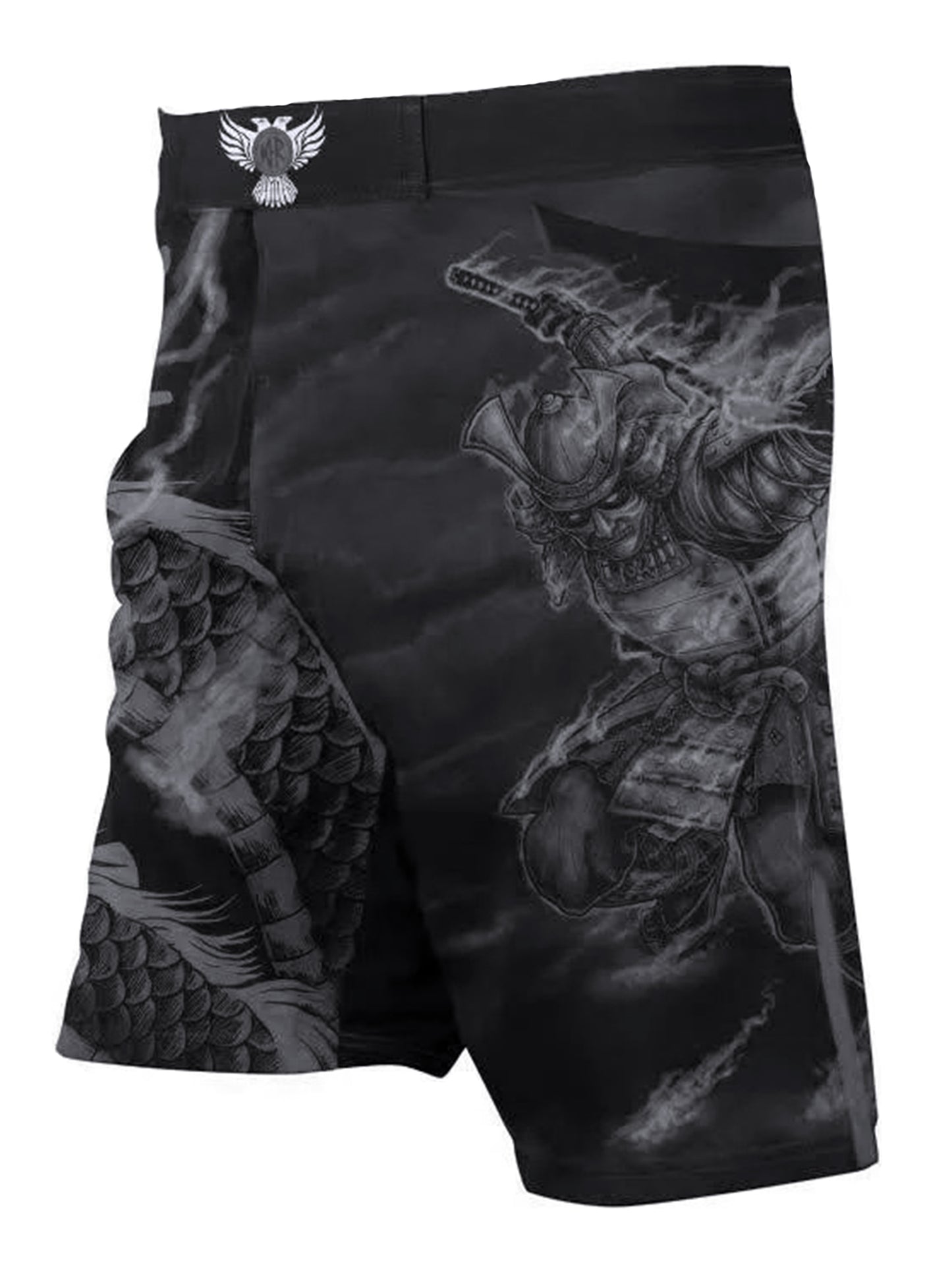 Raven Fightwear Men's Dragon Fire Element MMA Shorts BJJ Black Edition