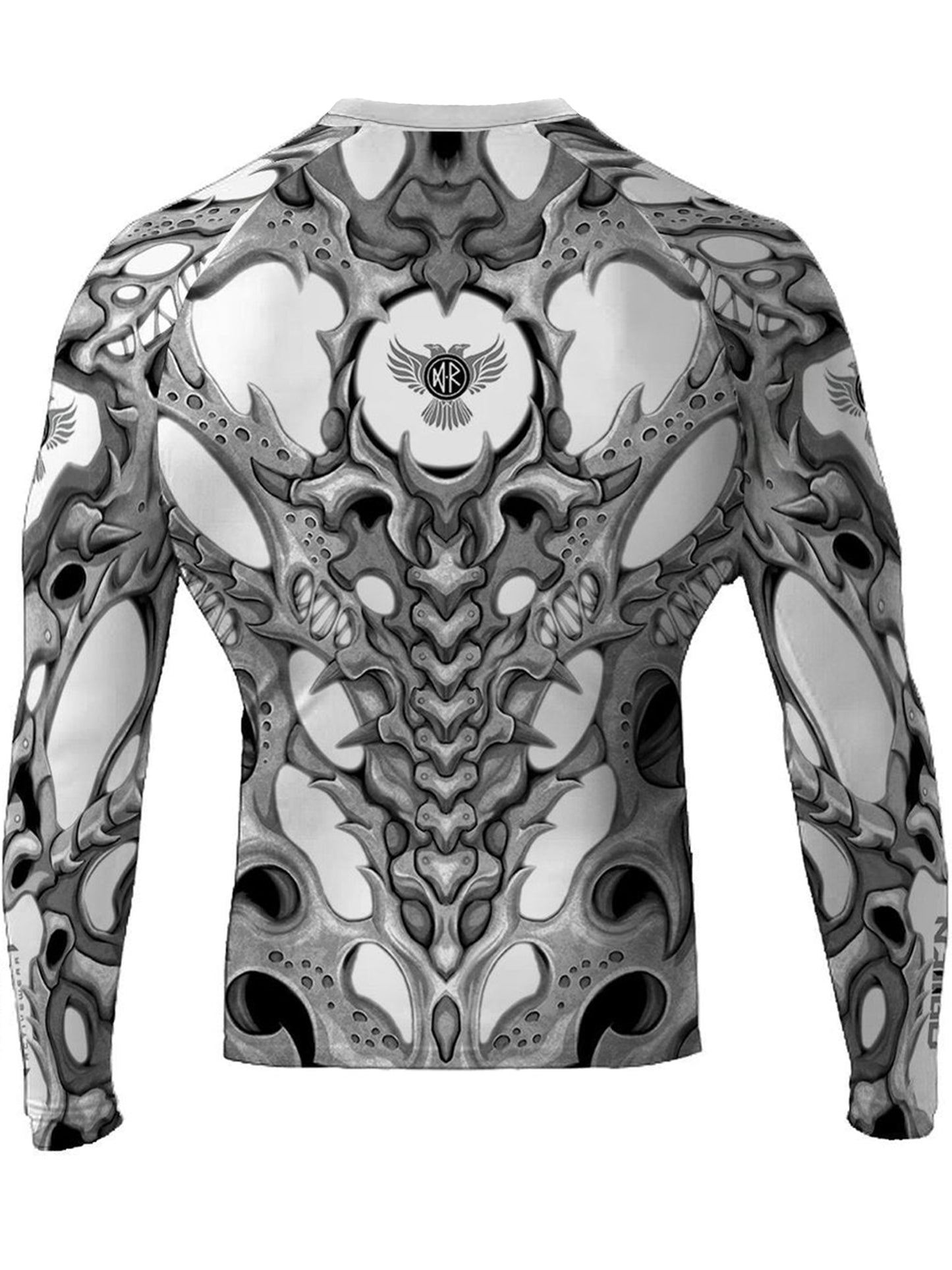 Raven Fightwear Men's Biomechanical BJJ Rash Guard MMA White