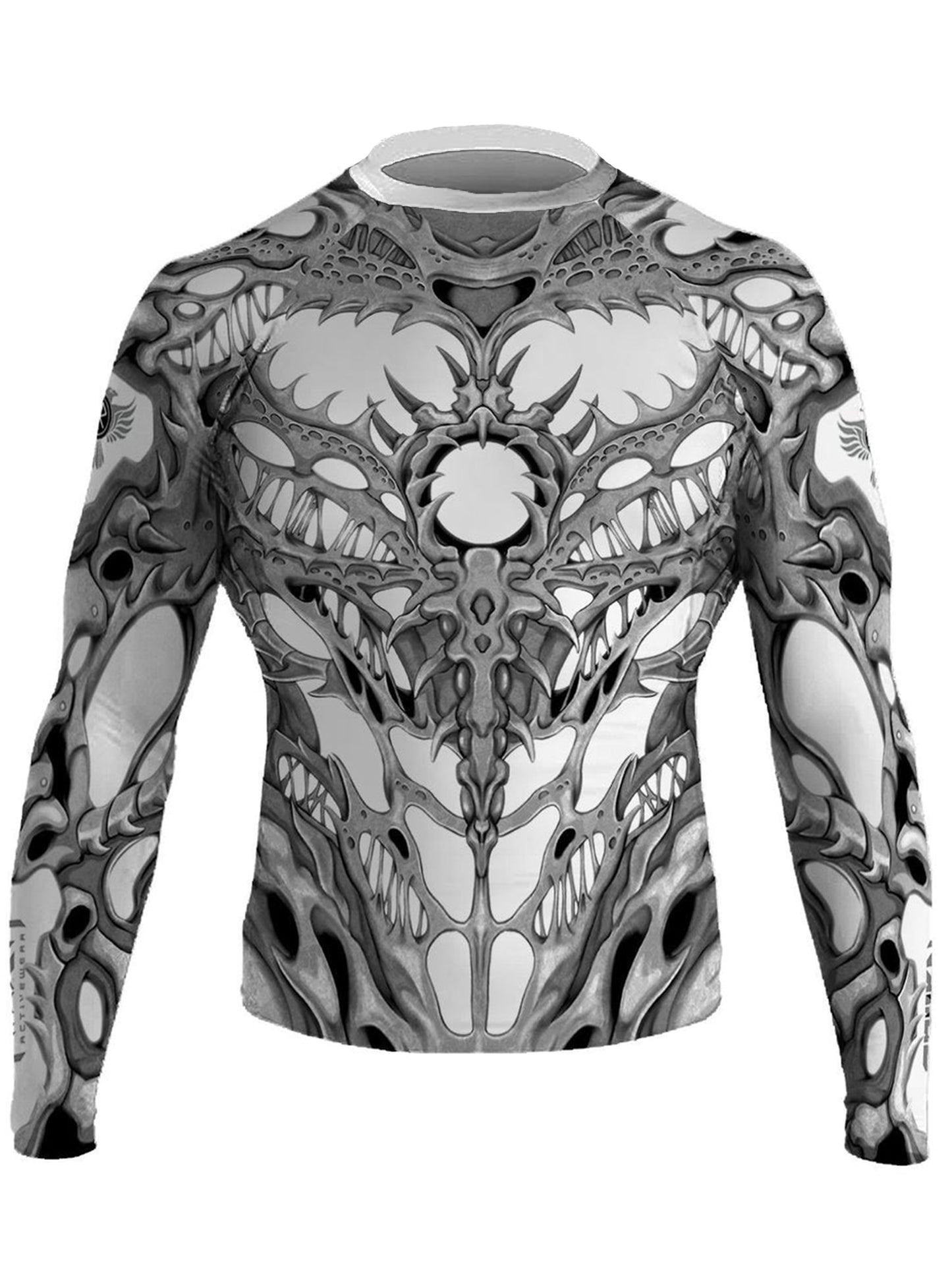 Raven Fightwear Men's Biomechanical BJJ Rash Guard MMA White