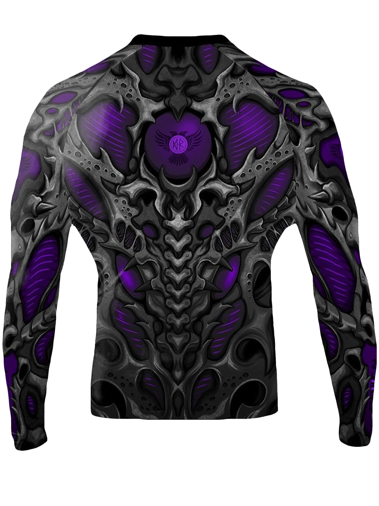 Raven Fightwear Men's Biomechanical BJJ Rash Guard MMA Purple