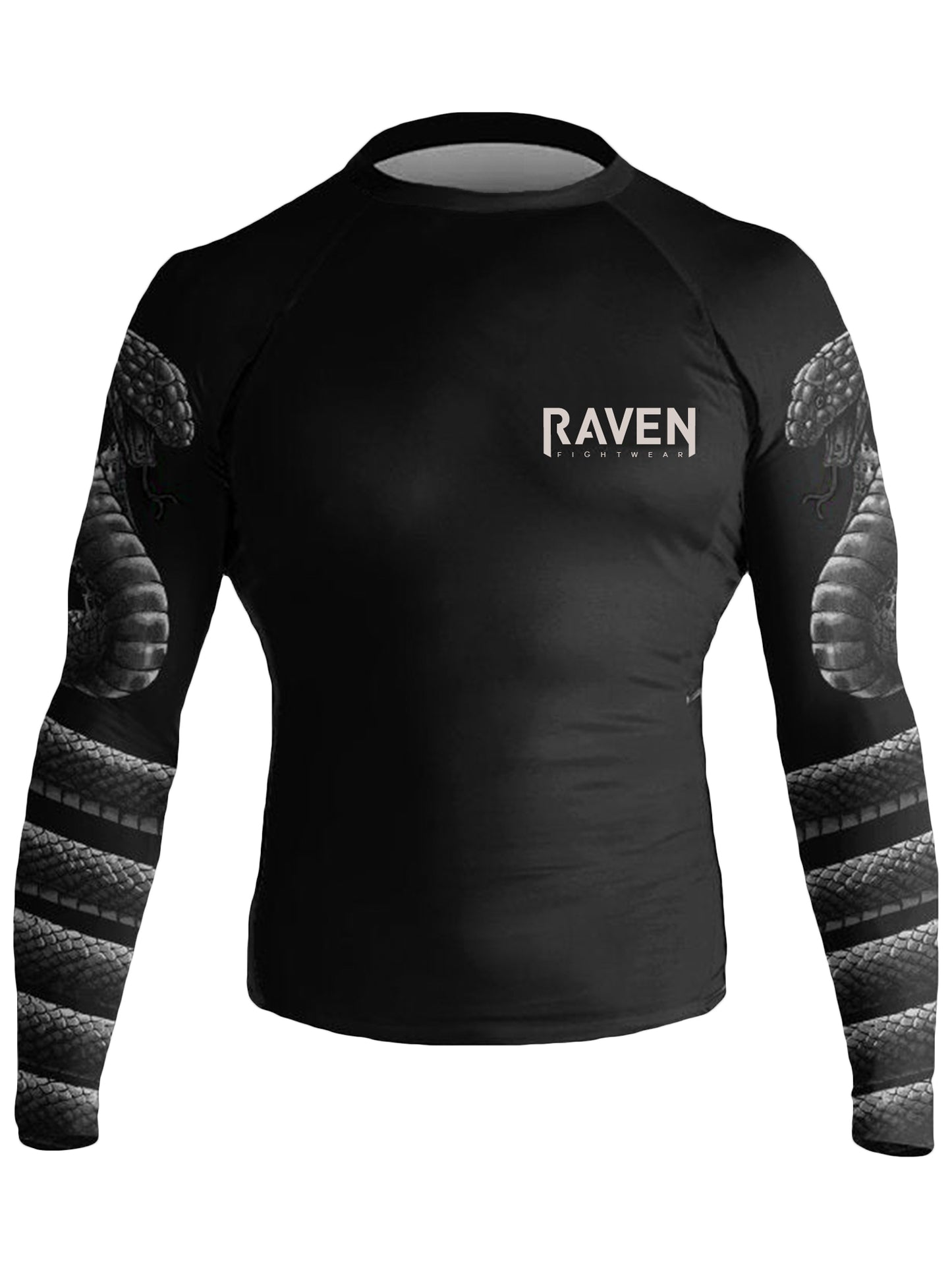 Raven Fightwear Men's Cobra BJJ Rash Guard MMA Black/Grey