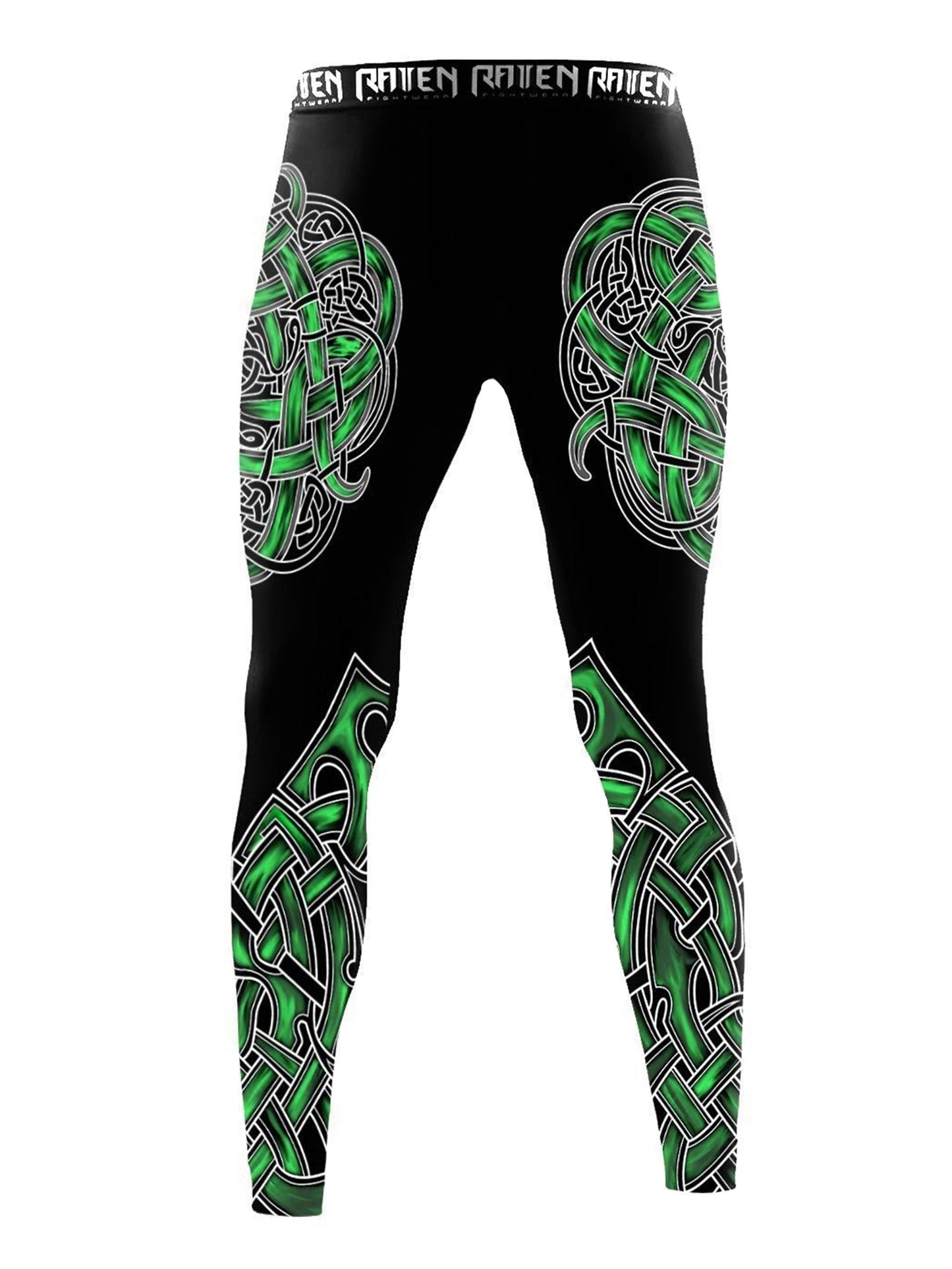 Raven Fightwear Men's Nordic 2.0 BJJ Spats MMA Black/Green