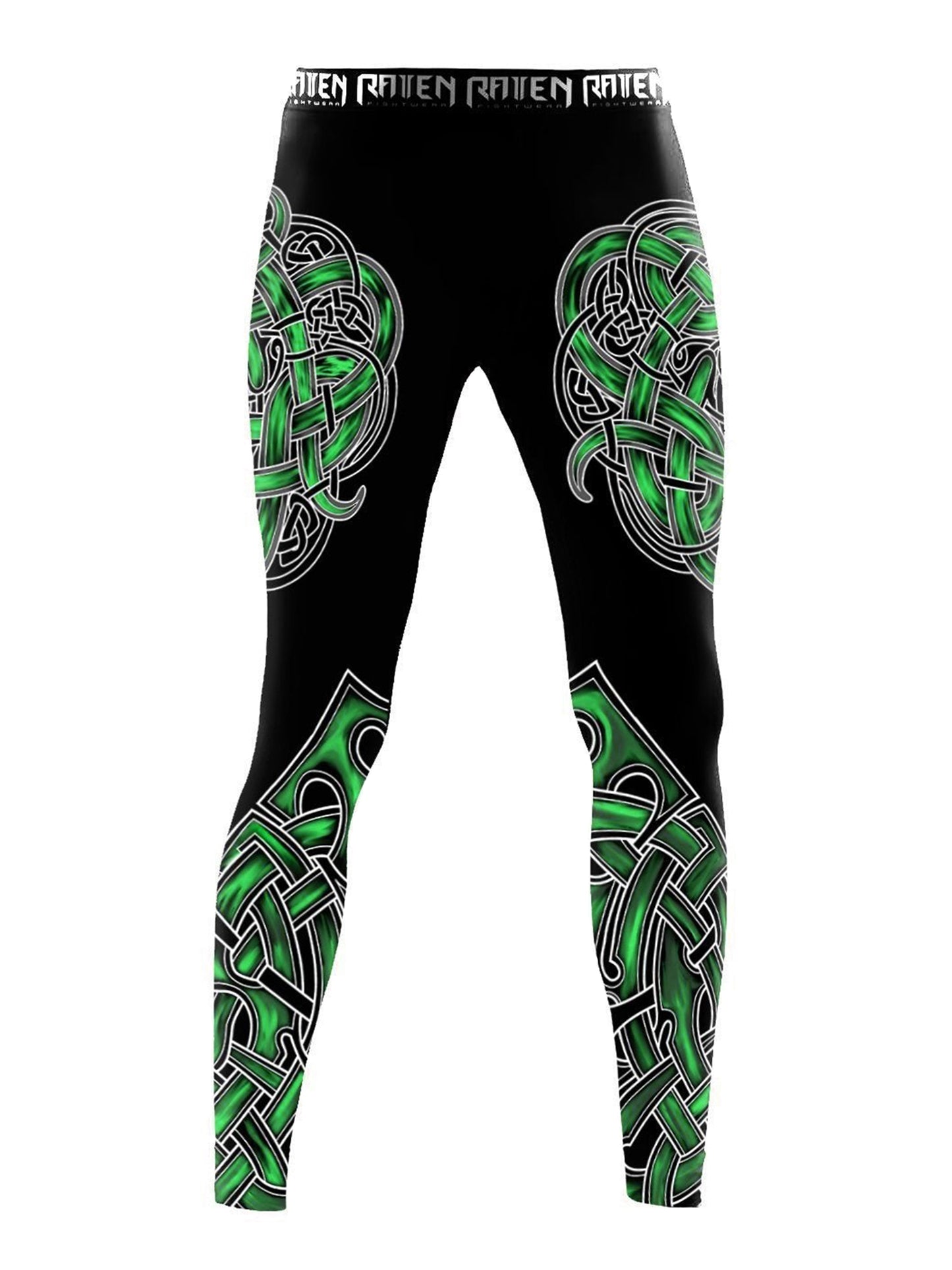 Raven Fightwear Men's Nordic 2.0 BJJ Spats MMA Black/Green