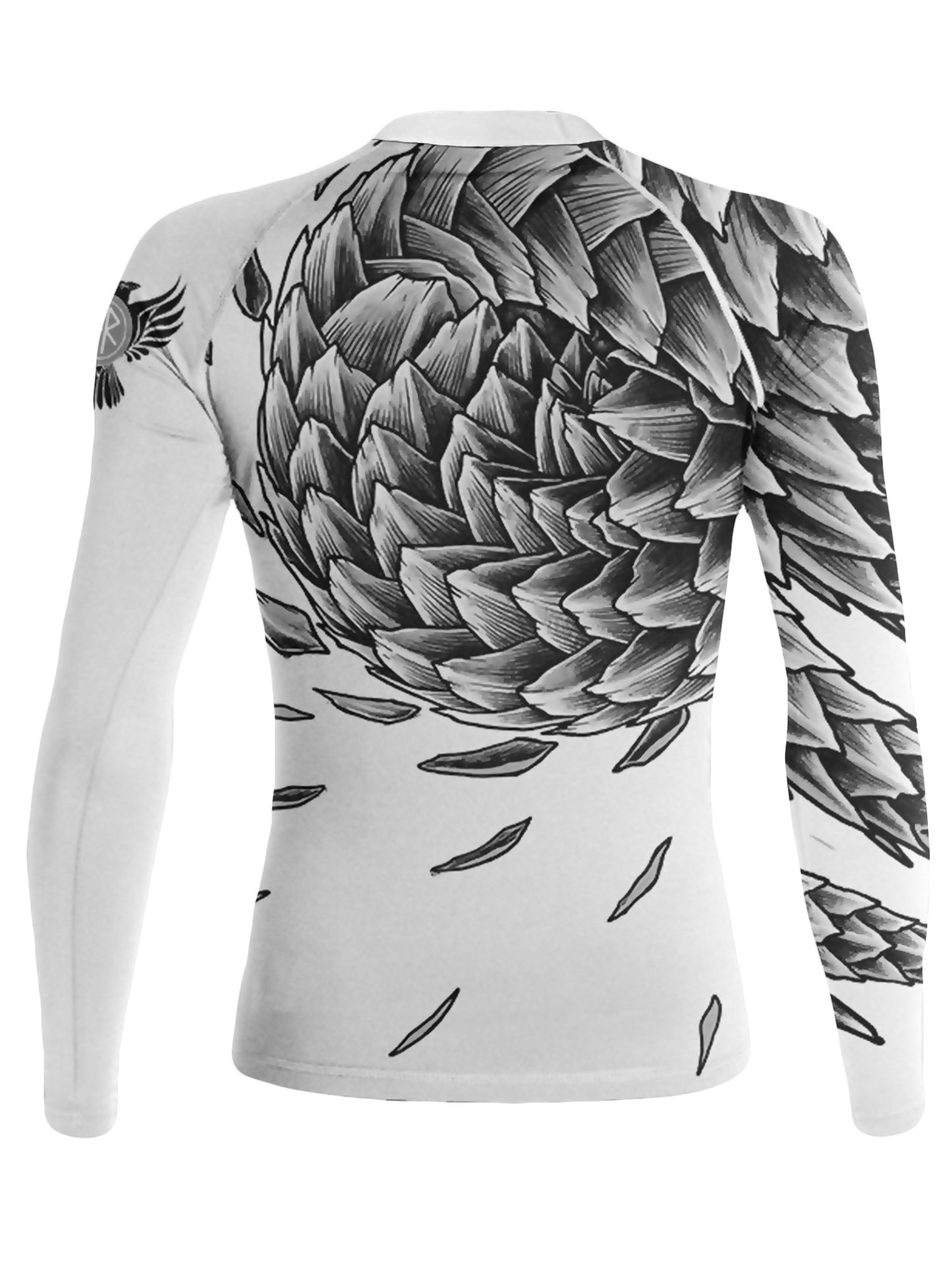 Raven Fightwear Women's Power Pangolin BJJ Rash Guard MMA v2 White