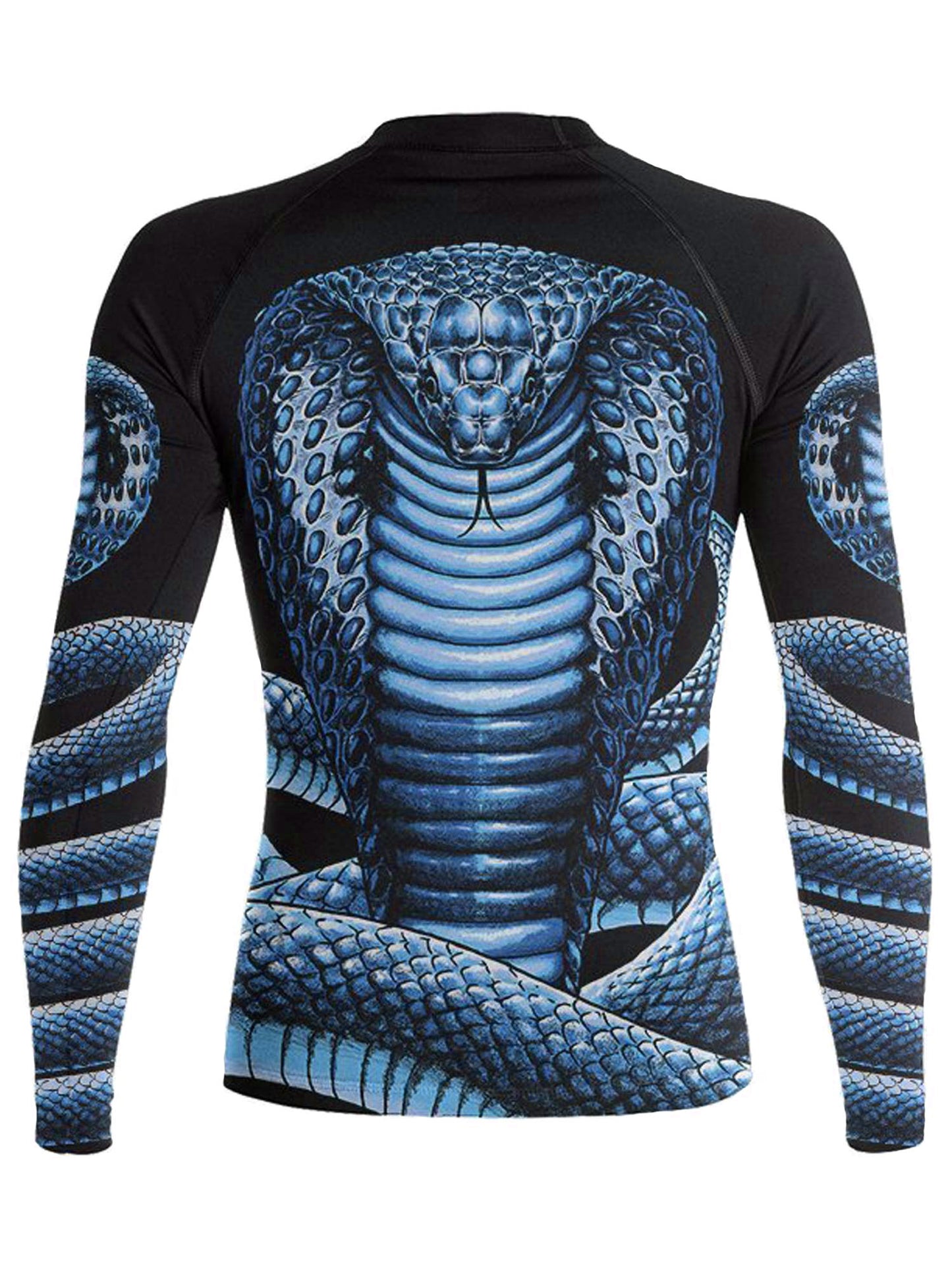 Raven Fightwear Women's Cobra Snake BJJ Rash Guard MMA Black/Blue