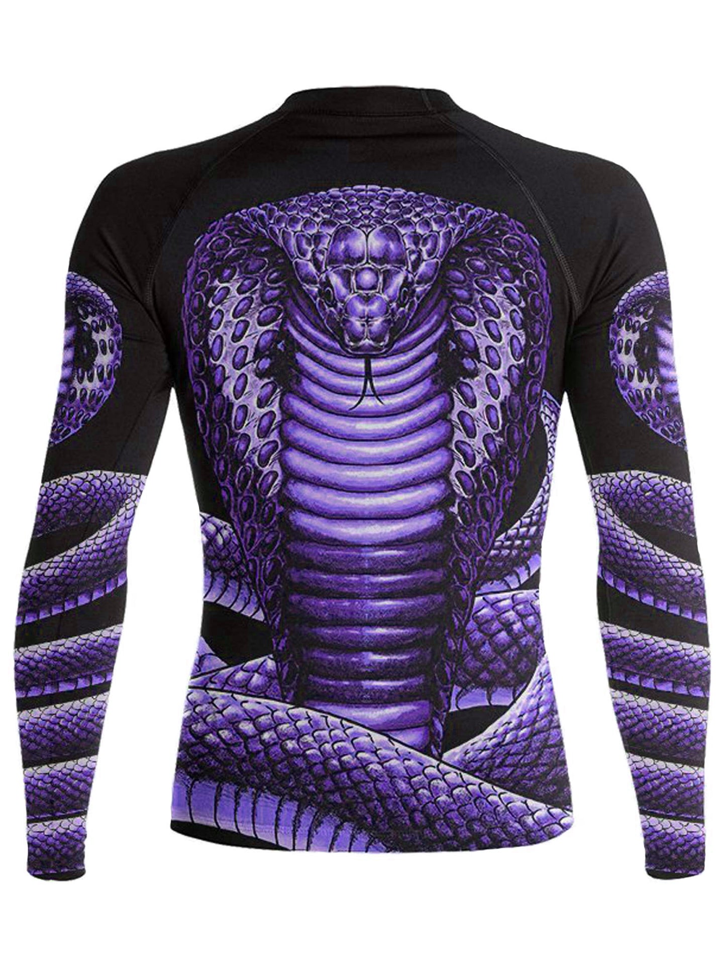 Raven Fightwear Women's Cobra Snake BJJ Rash Guard MMA Black/Purple