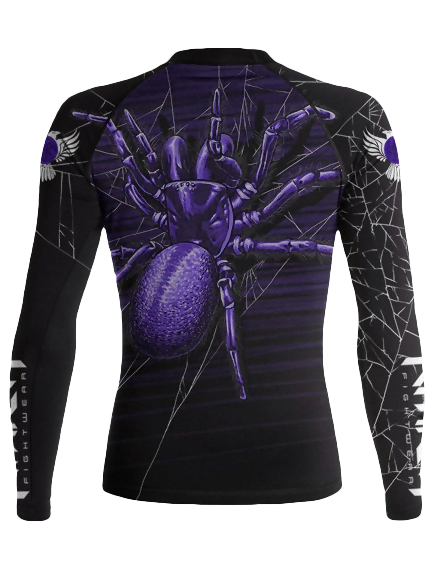 Raven Fightwear Women's Funnel Web Spider BJJ Rash Guard MMA Black/Purple