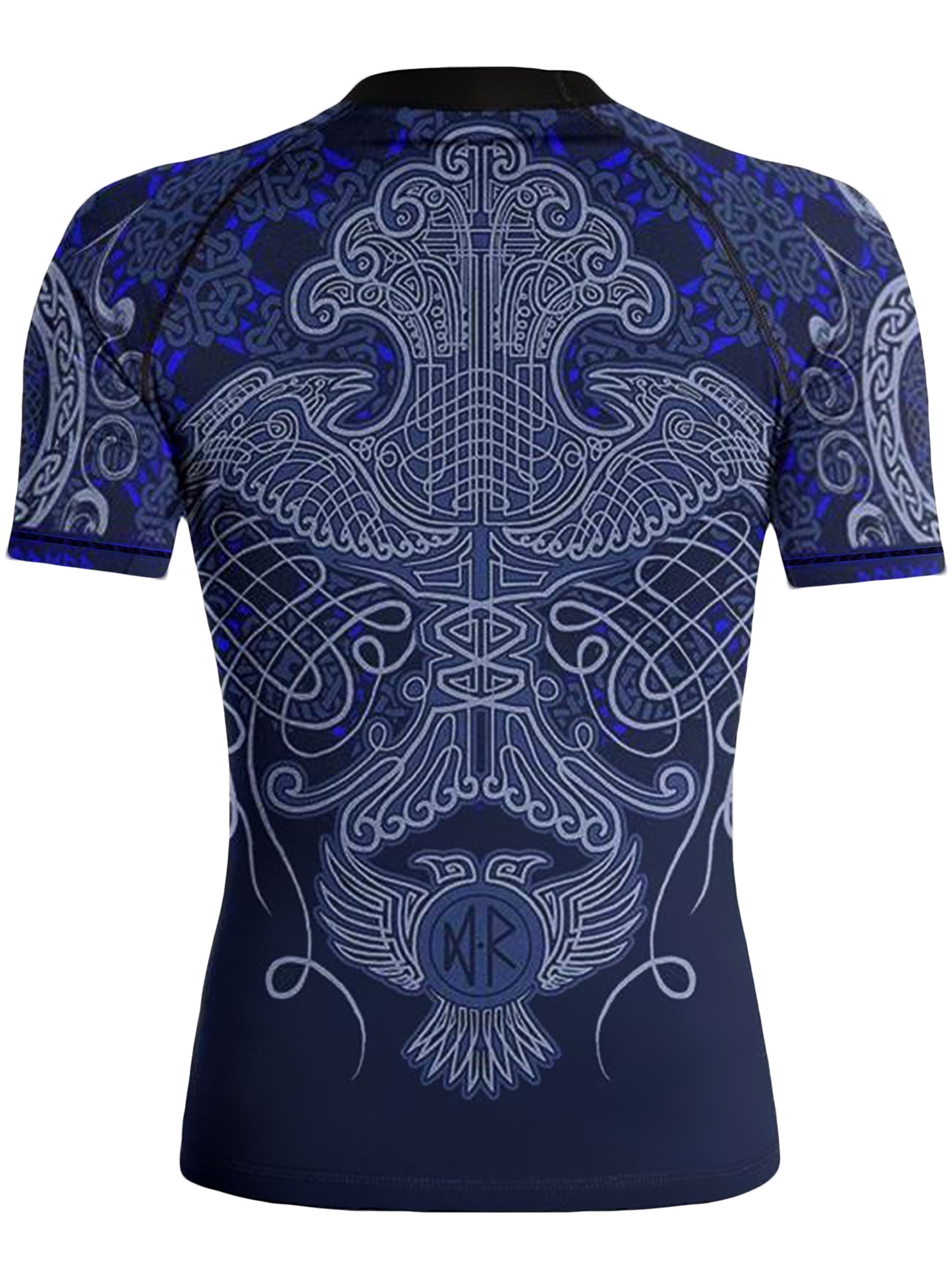 Raven Fightwear Women's Nordic BJJ Rash Guard Short Sleeve MMA Blue