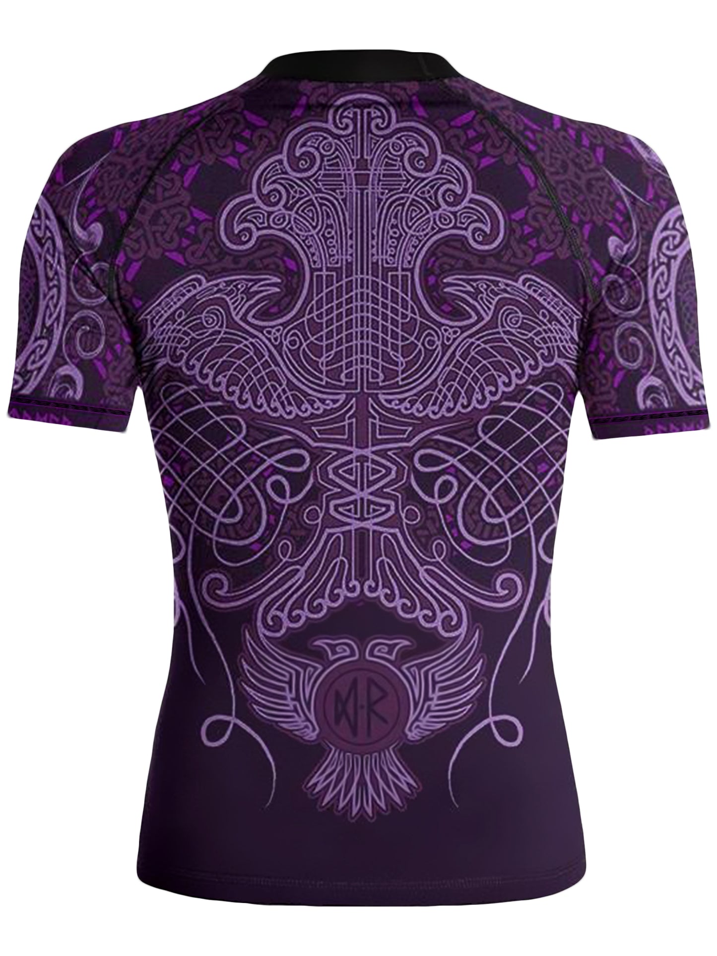 Raven Fightwear Women's Nordic BJJ Rash Guard Short Sleeve MMA Purple