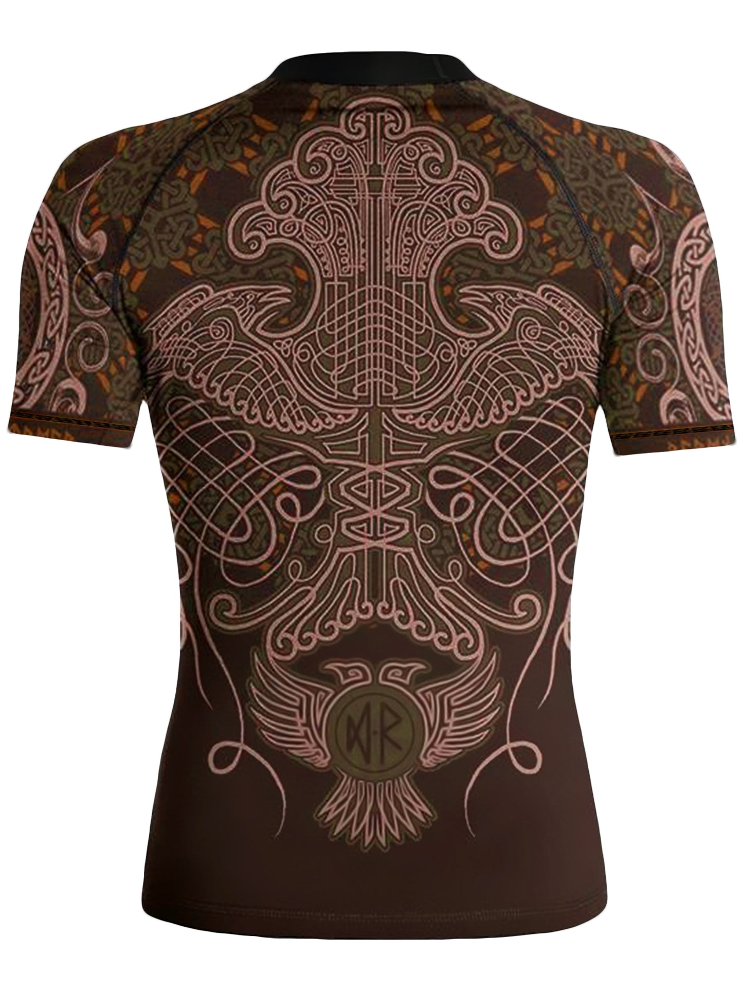 Raven Fightwear Women's Nordic BJJ Rash Guard Short Sleeve MMA Brown